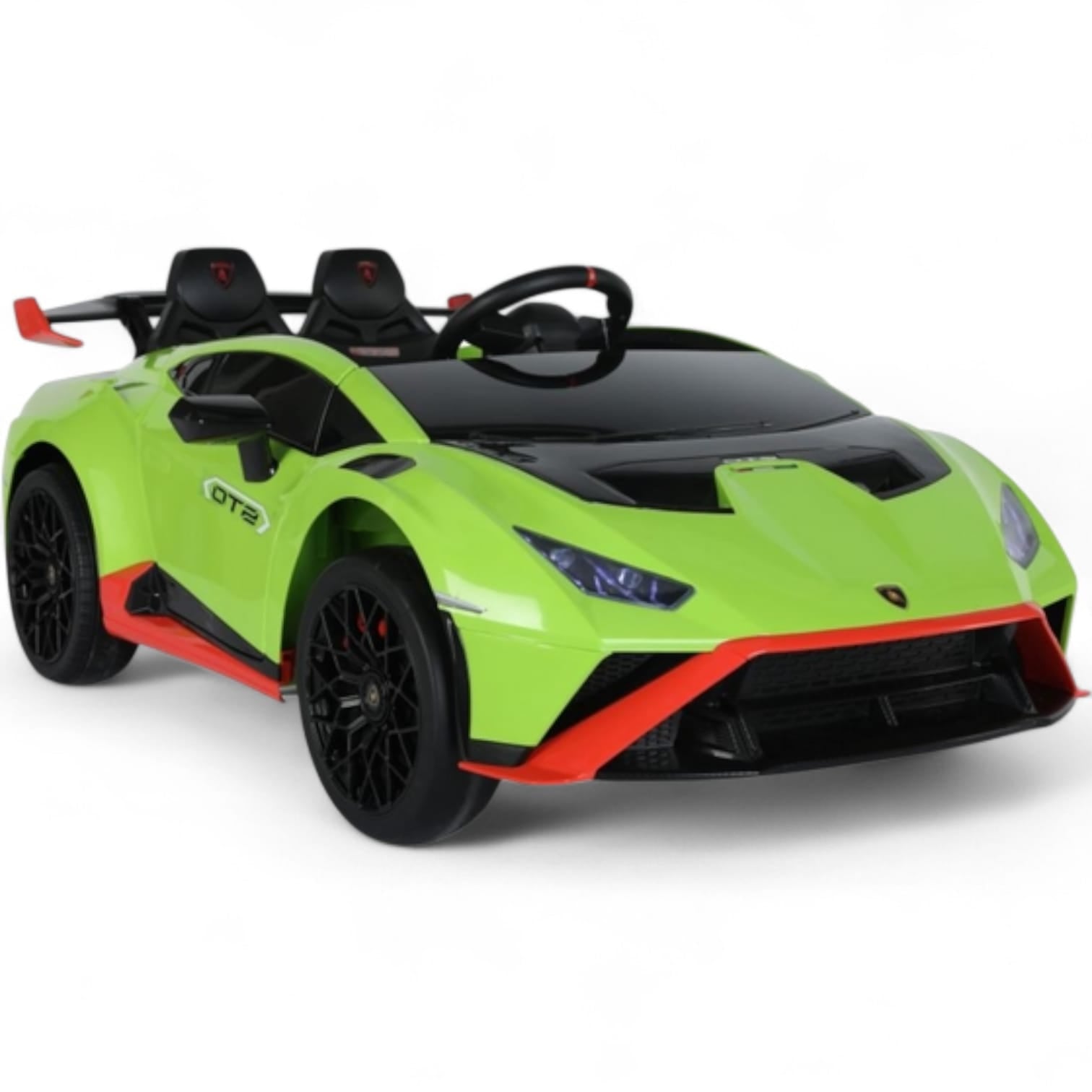 Carro Elétrico para Criança LAMBORGHINI STO 24v DRIFT Verde c/ RODAS DE BORRACHA & ASSENTO EM PLÁSTICO