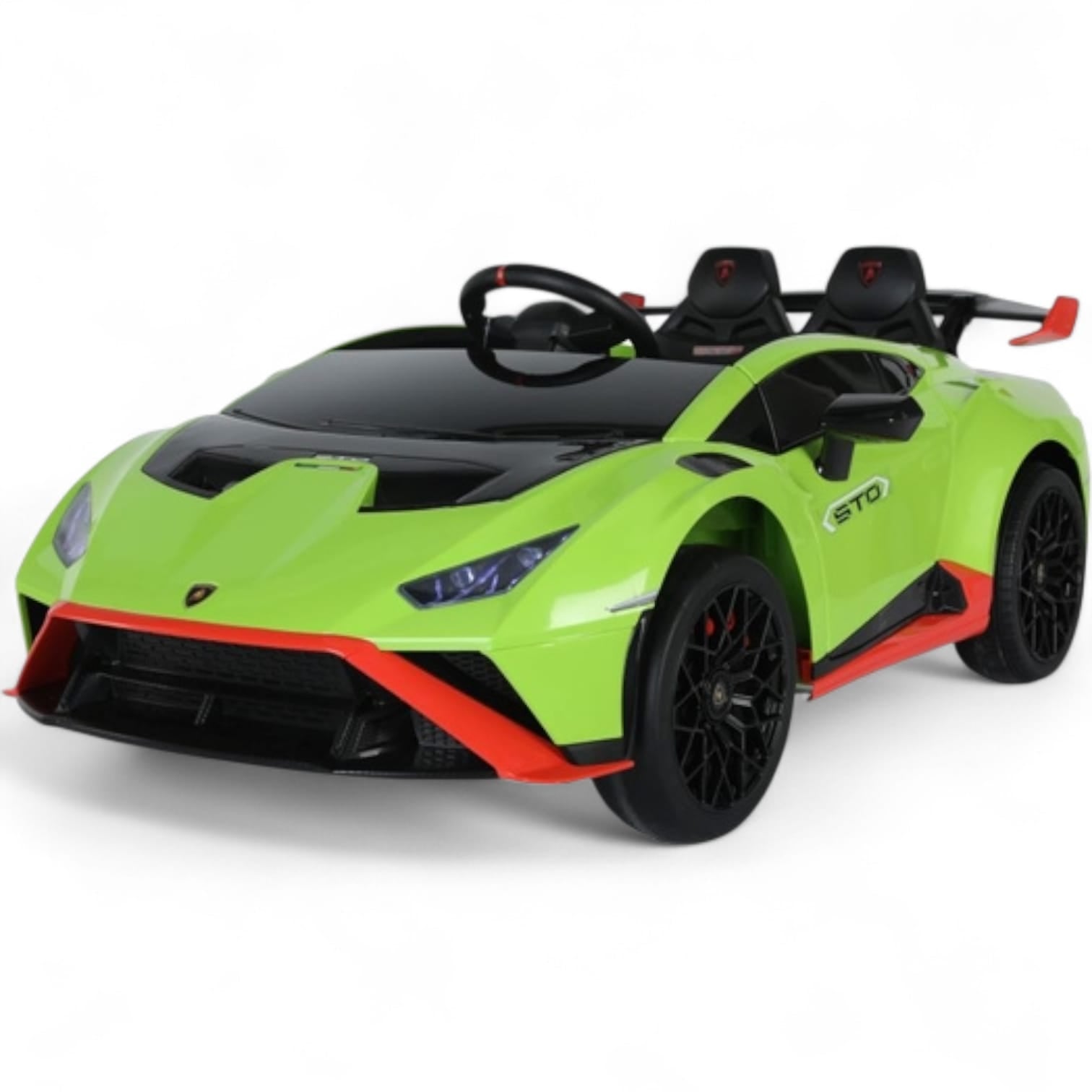 Carro Elétrico para Criança LAMBORGHINI STO 24v DRIFT Verde c/ RODAS DE BORRACHA & ASSENTO EM PLÁSTICO