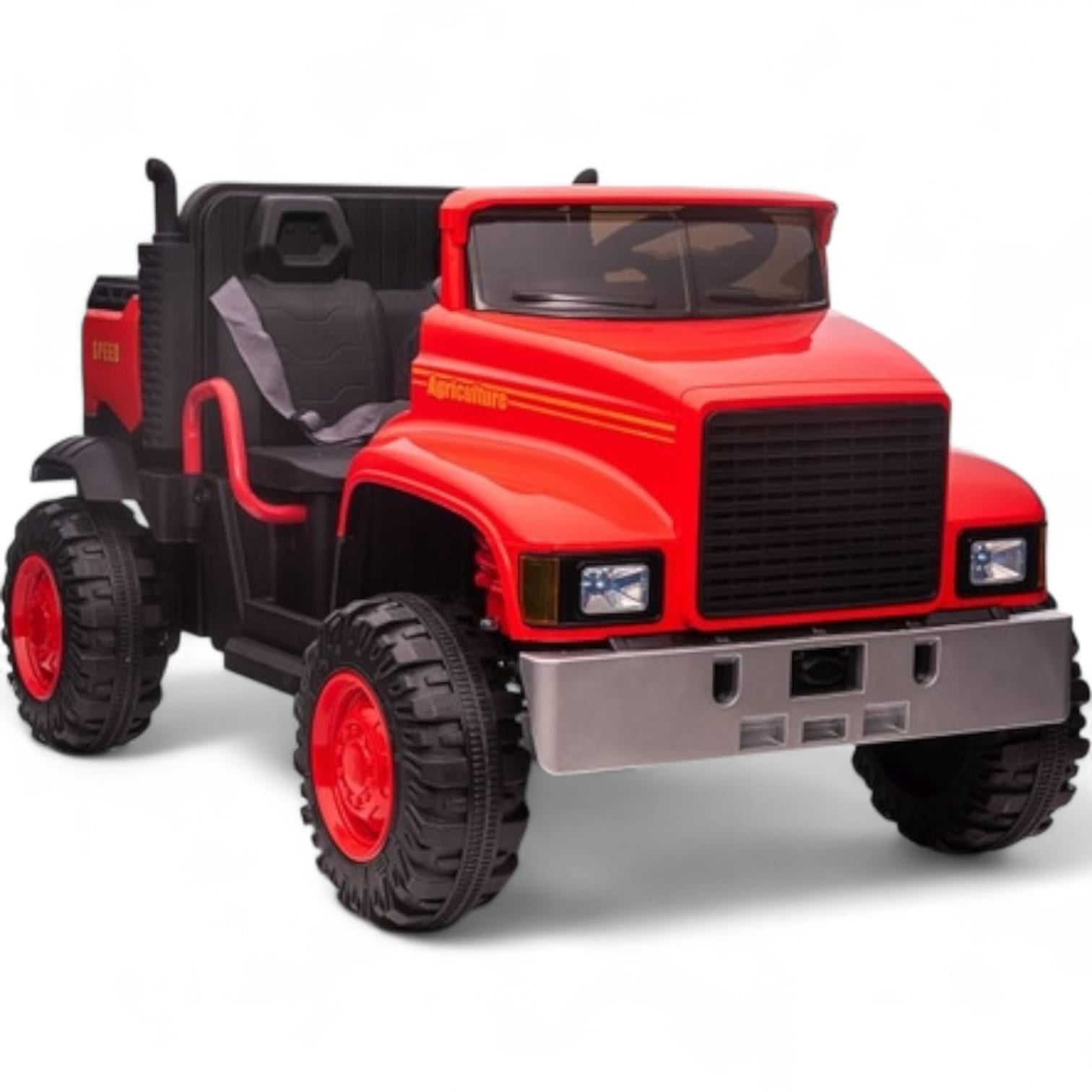 Coche Eléctrico para Niño FARM TRUCK 12v Rojo 4x4 c/ RUEDAS DE GOMA & ASIENTO DE PIEL