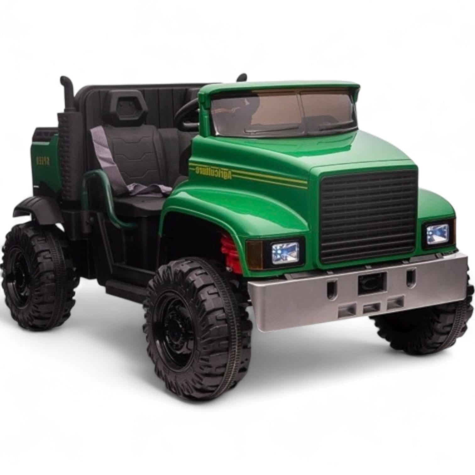 Coche Eléctrico para Niño FARM TRUCK 12v Verde 4x4 c/ RUEDAS DE GOMA & ASIENTO DE PIEL