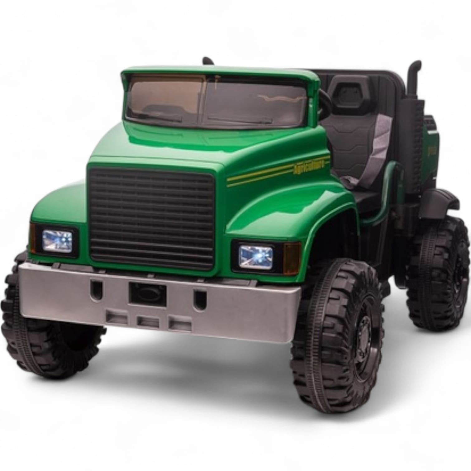 Coche Eléctrico para Niño FARM TRUCK 12v Verde 4x4 c/ RUEDAS DE GOMA & ASIENTO DE PIEL