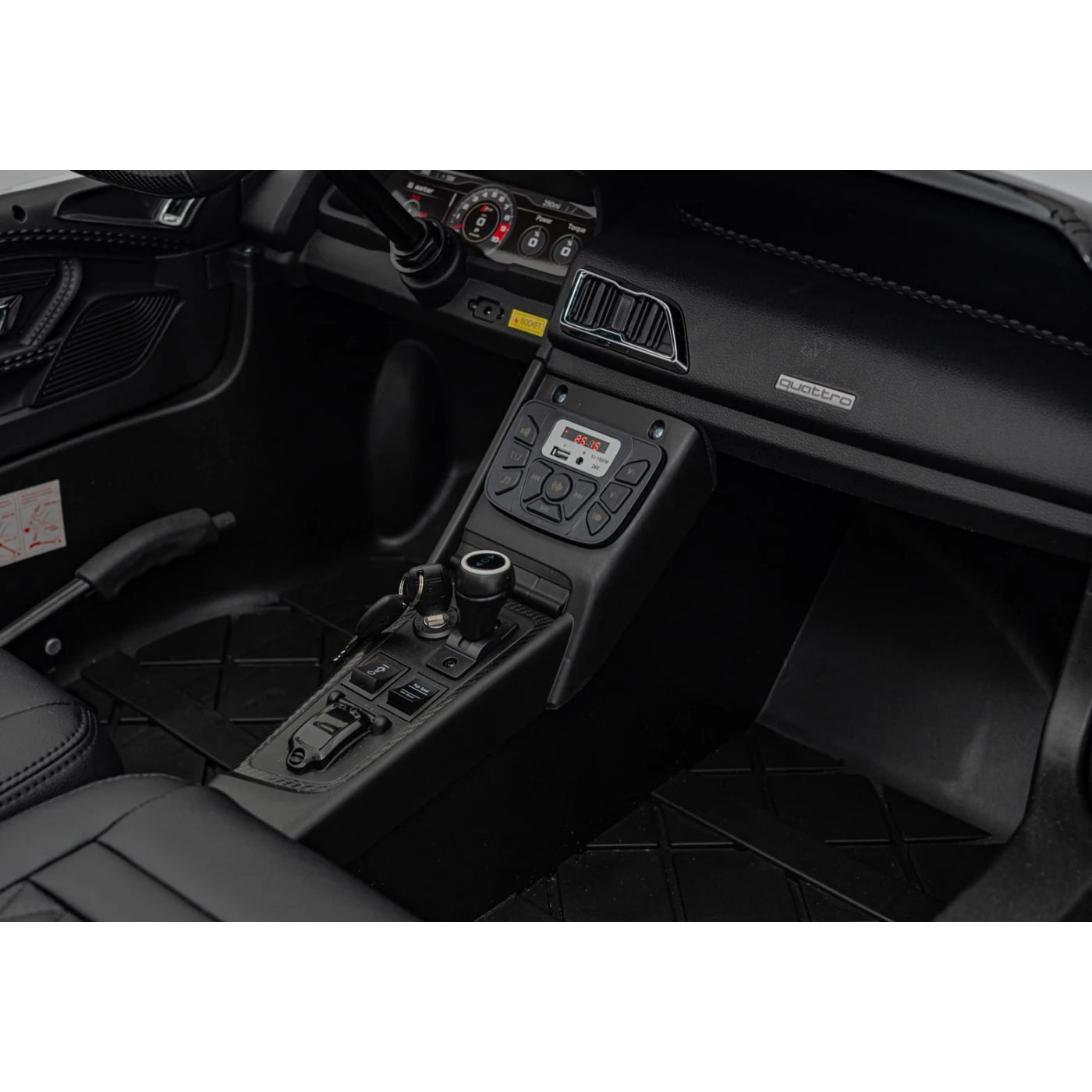 Coche eléctrico para Niños AUDI R8 SPYDER Versión XXL Blanco c/ RUEDAS DE GOMA & ASIENTO DE PIEL