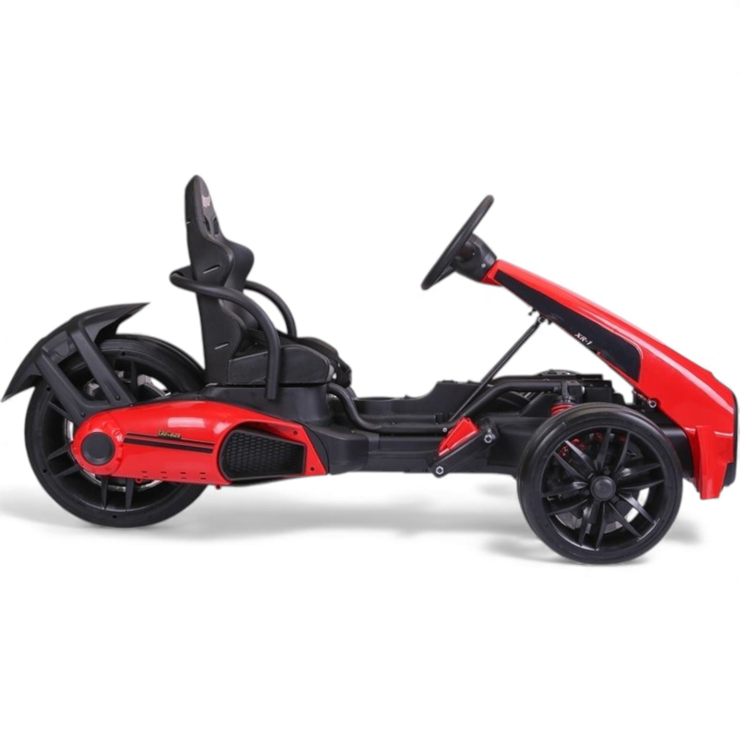 Kart Eléctrico para Niño FUNSHOT 12v Rojo c/ RUEDAS DE GOMA & ASIENTO DE PLÁSTICO