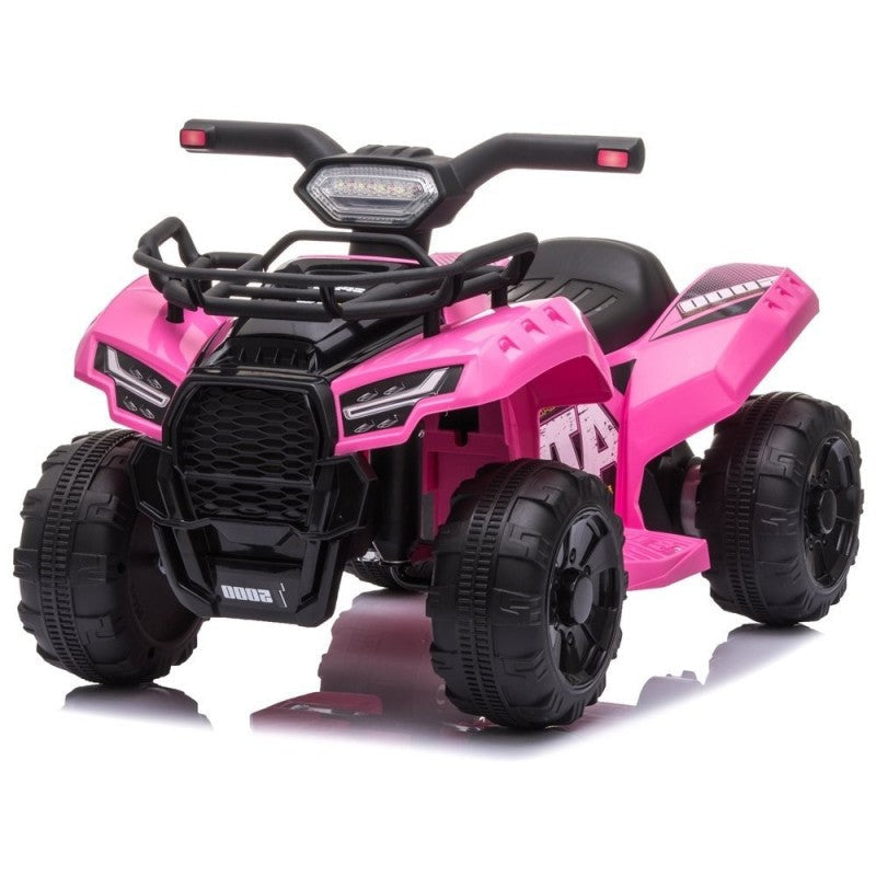 Mini Moto 4 Eléctrica para Niños 6v Rosa c/ ruedas de plástico