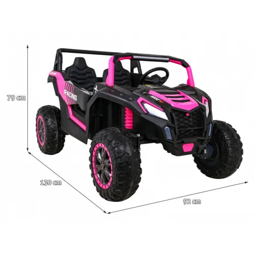Coche Eléctrico para Niños BUGGY ATV RACING 24v Rosa c/ RUEDAS DE GOMA & ASIENTO DE PIEL