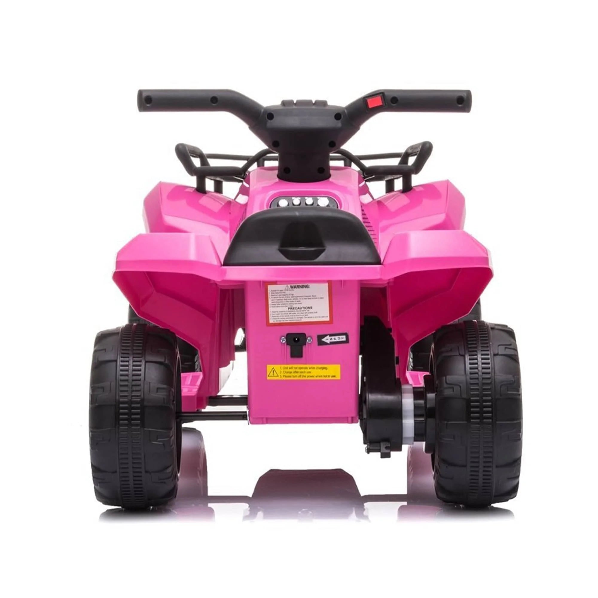 Mini Moto 4 Eléctrica para Niños 6v Rosa c/ ruedas de plástico