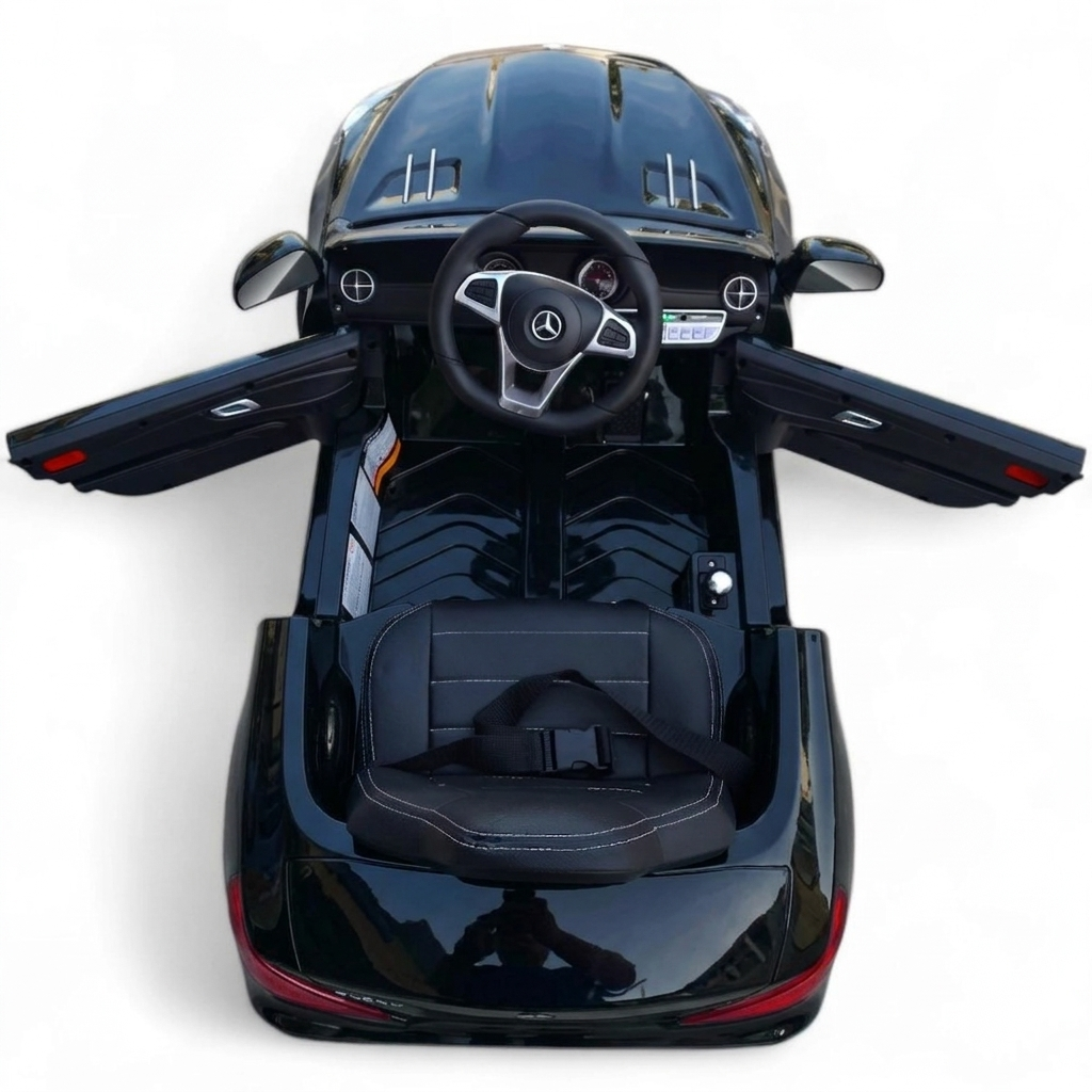 Coche Eléctrico para Niño MERCEDES SL500 12V Negro c/ RUEDAS DE GOMA & ASIENTO DE PIEL