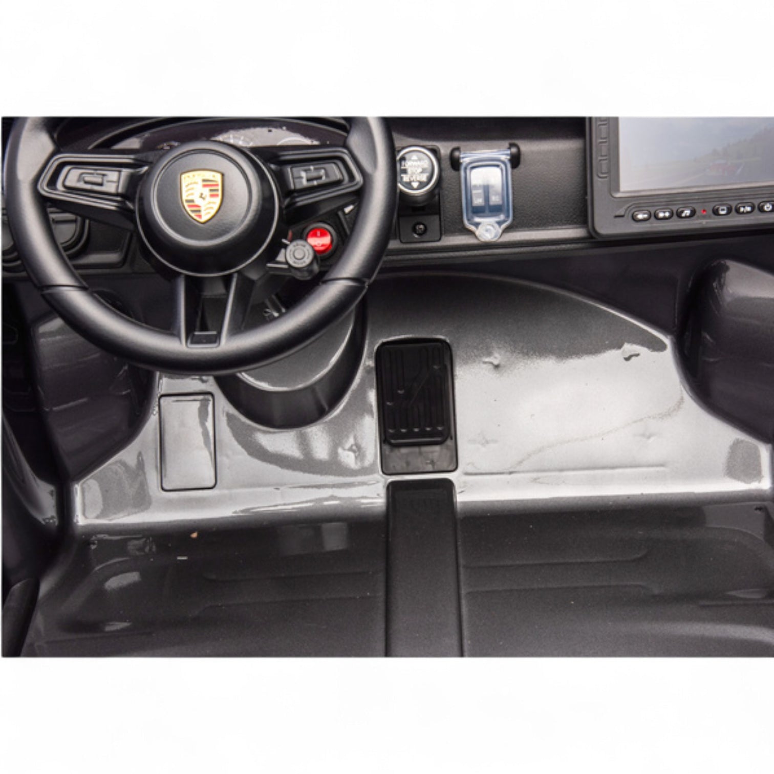 Coche Eléctrico para Niño PORSCHE 911 GT3 24v 4x4 XXL Gris Metalizado c/ MP4, RUEDAS DE GOMA & ASIENTO DE PIEL Y VELUR