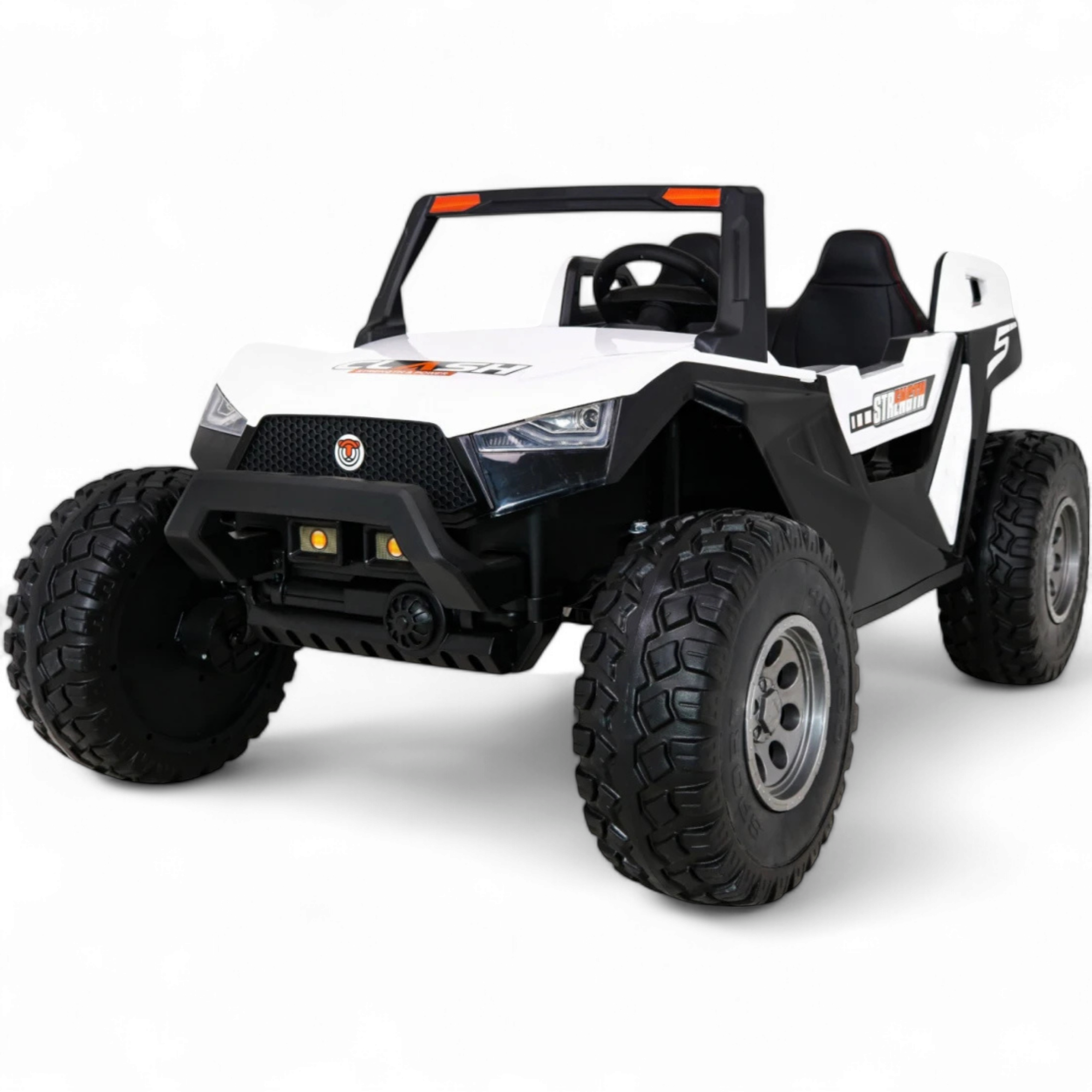 Carro Elétrico para Criança BUGGY CLASH 4x4 24v Branco 2 LUGARES, RODAS DE BORRACHA & ASSENTO EM PELE