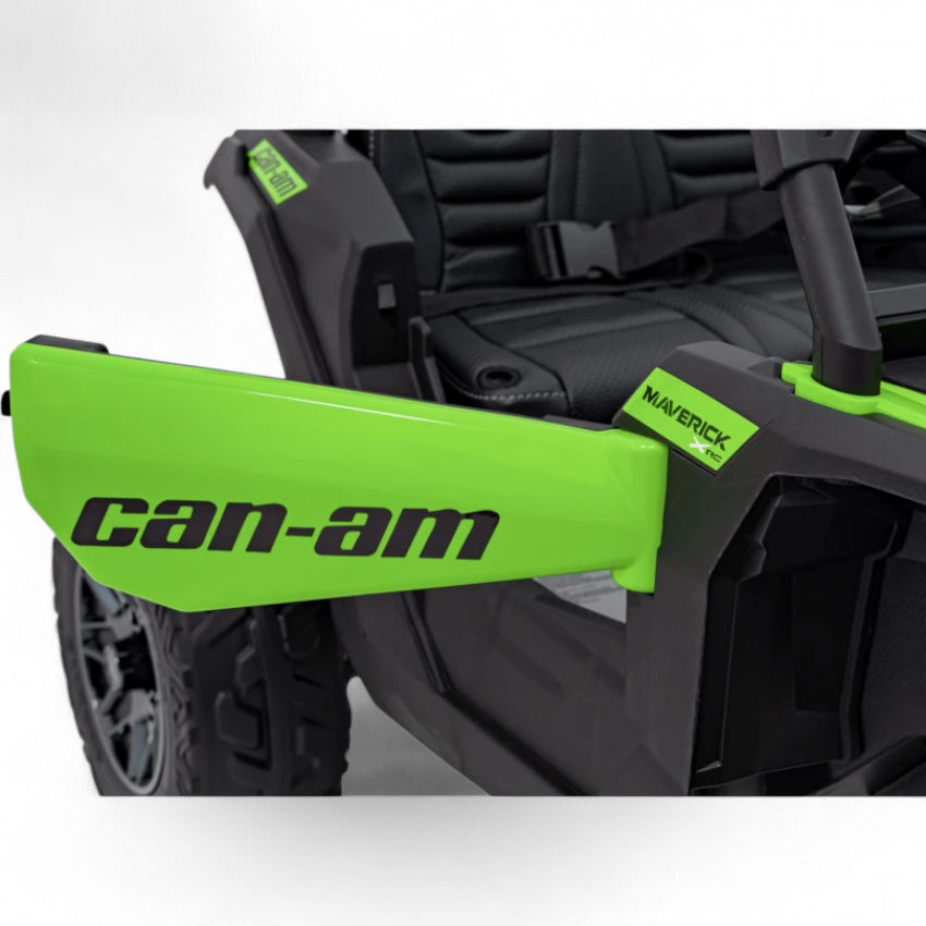 Coche Eléctrico para Niños CAN-AM MAVERICK 4x4 24v Verde c/ RUEDAS DE GOMA & ASIENTO DE PIEL