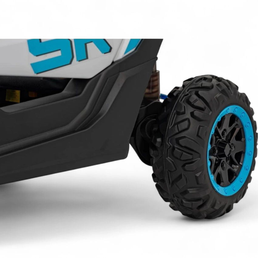 Coche Eléctrico para Niños MAVERICK STYLE RR 4x4 24v Azul c/ RUEDAS DE GOMA & ASIENTO DE PIEL