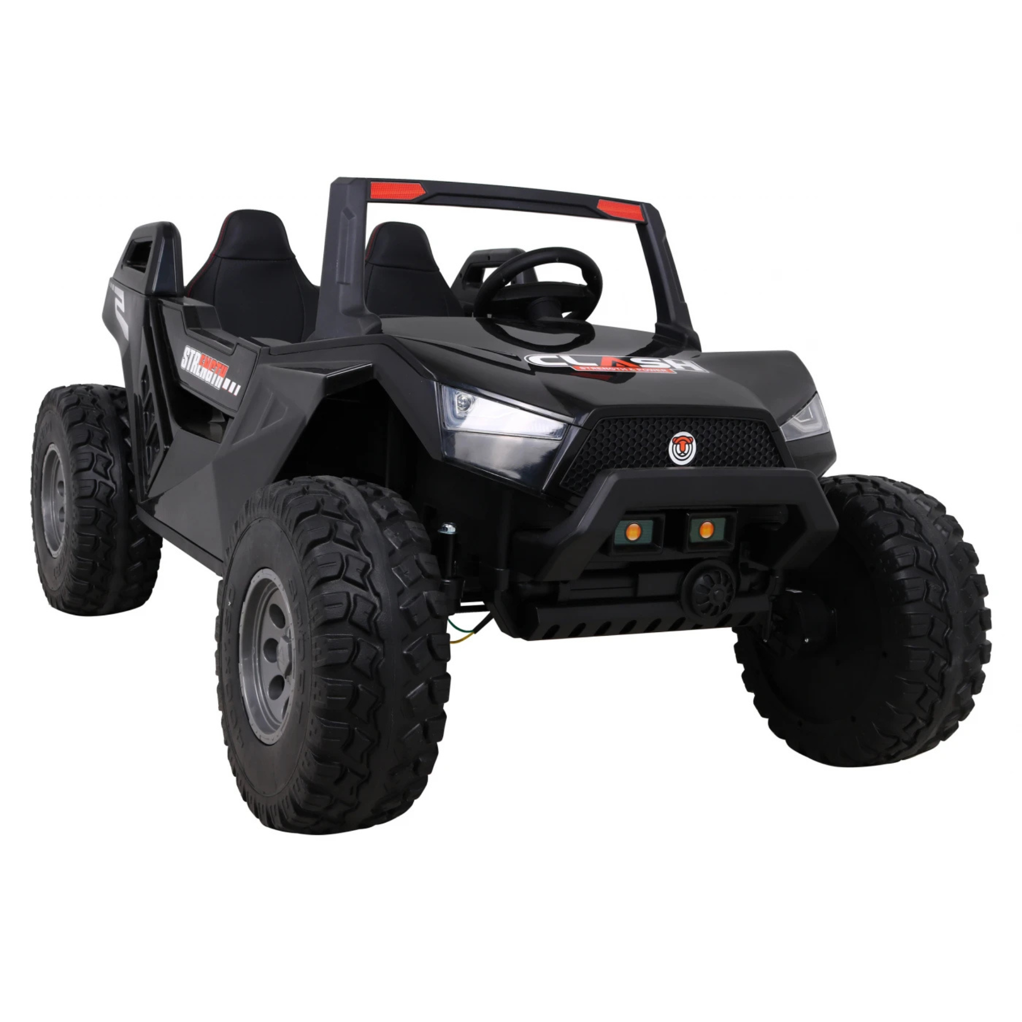 Coche Eléctrico para Niño BUGGY CLASH 4x4 24v Negro 2 LUGARES, RUEDAS DE GOMA & ASIENTO DE PIEL