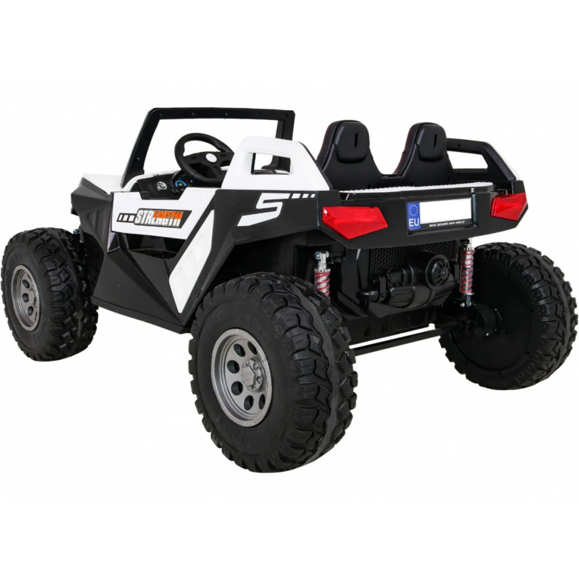 Carro Elétrico para Criança BUGGY CLASH 4x4 24v Branco 2 LUGARES, RODAS DE BORRACHA & ASSENTO EM PELE