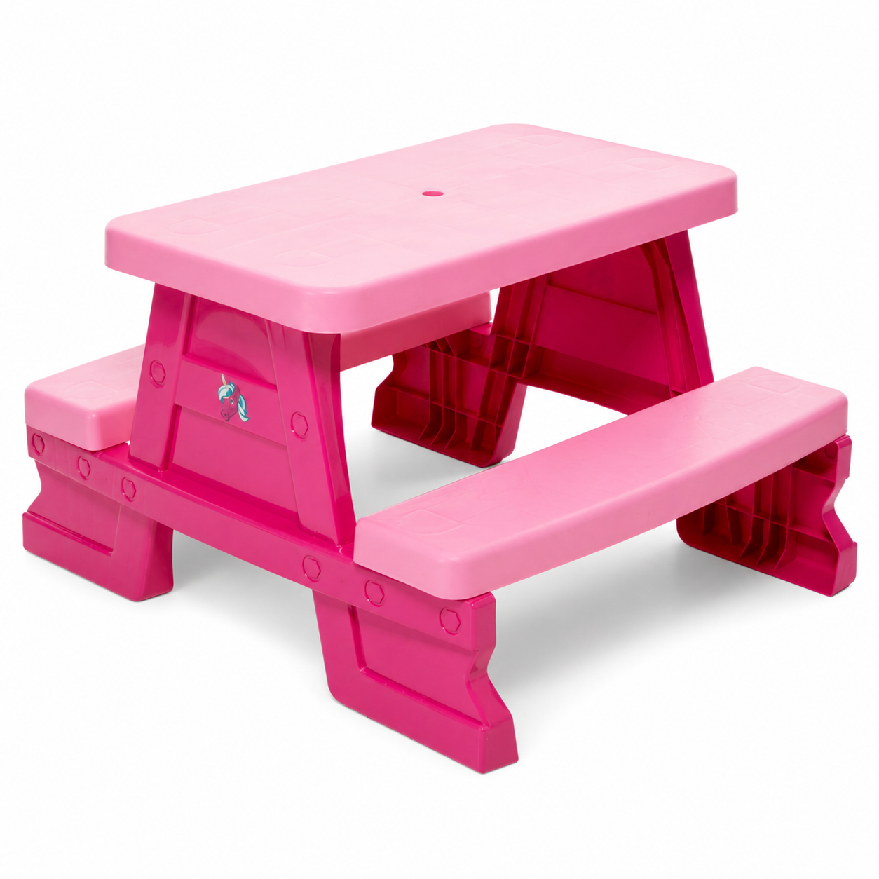 Mesa Infantil de Jardín con Bancos Rosa