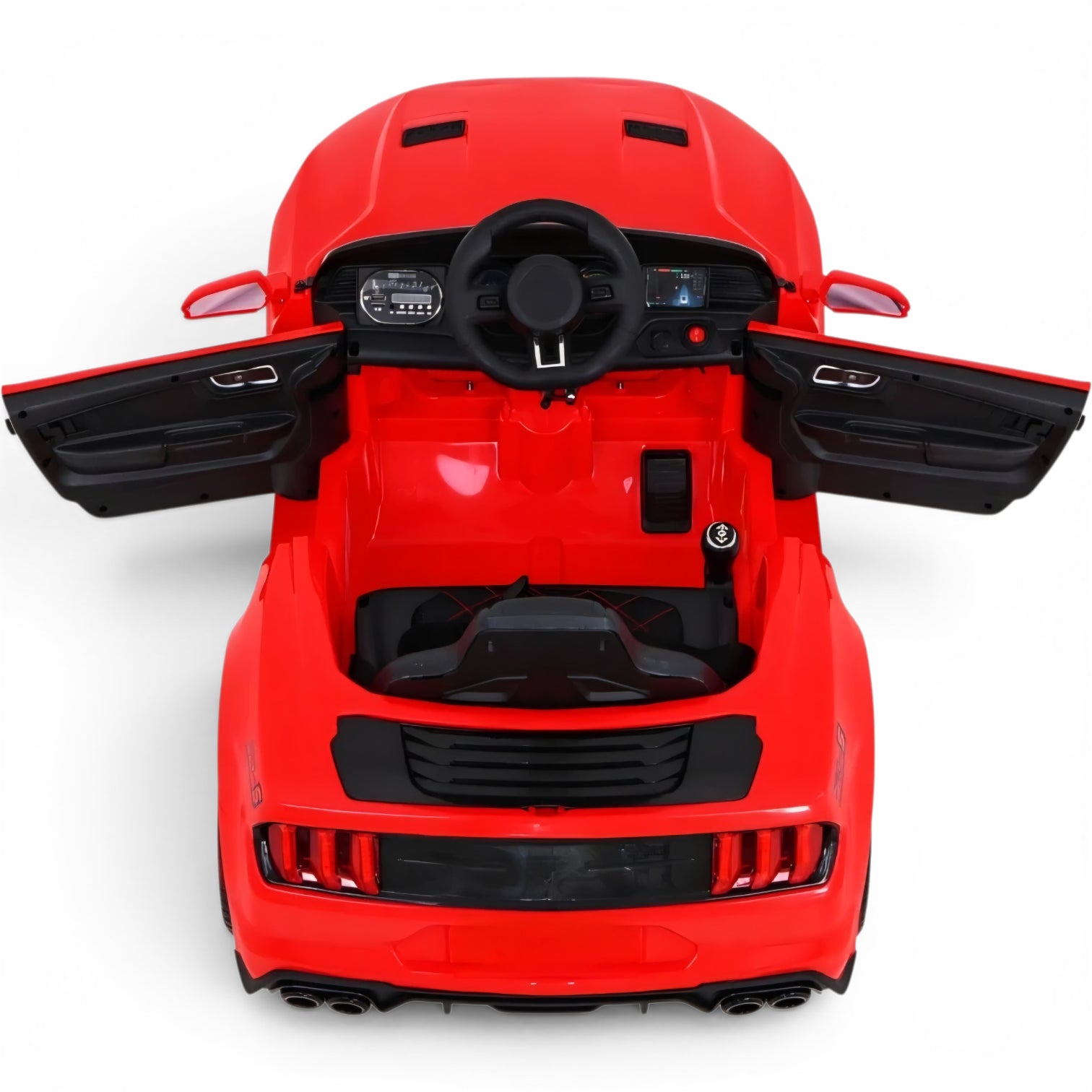 Carro Elétrico para Criança GT Style Vermelho 12v c/ RODAS DE BORRACHA & ASSENTO EM PELE