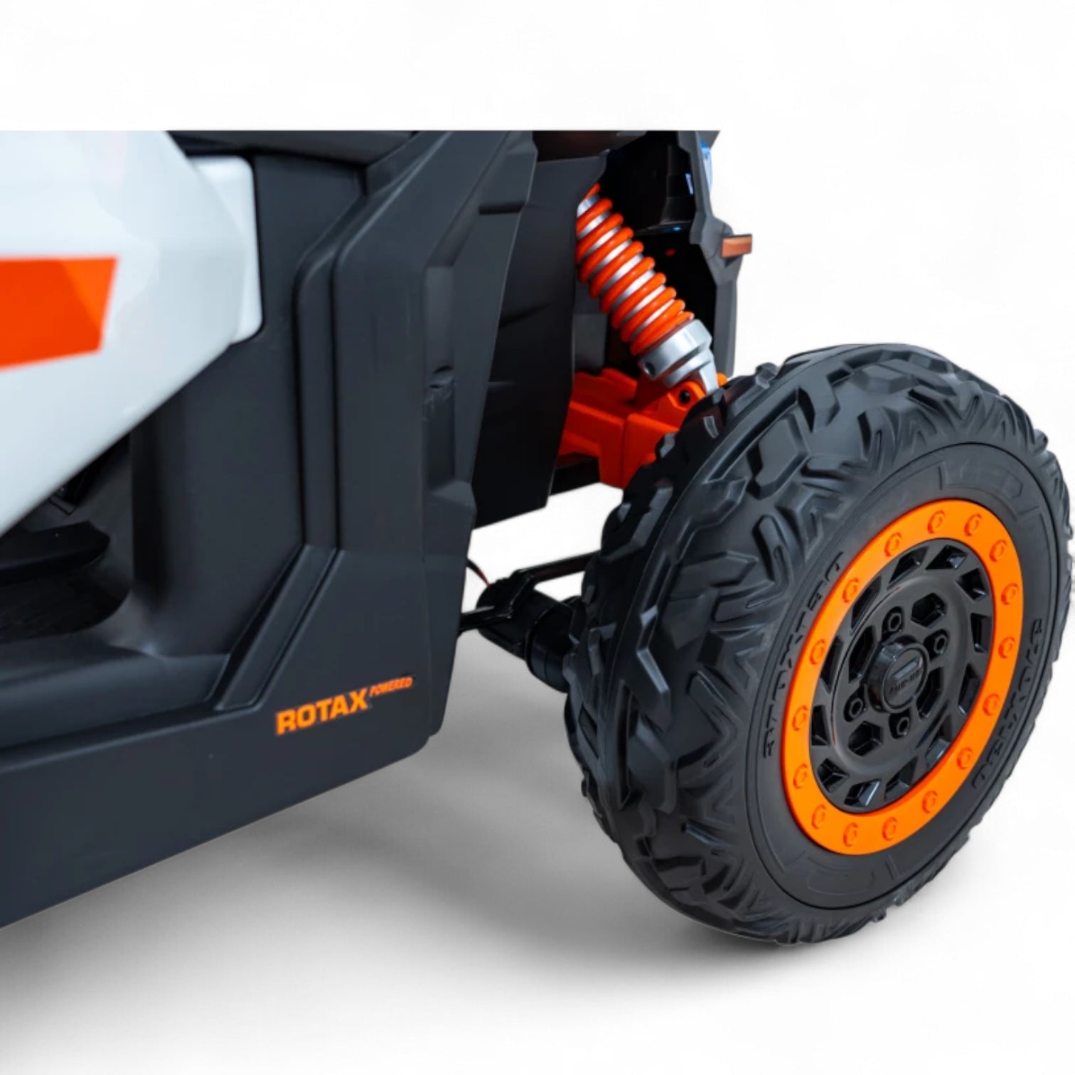 Coche Eléctrico para Niño CAN-AM MAVERICK TURBO RR 4x4 24v Naranja c/ RUEDAS DE GOMA & ASIENTO DE PIEL