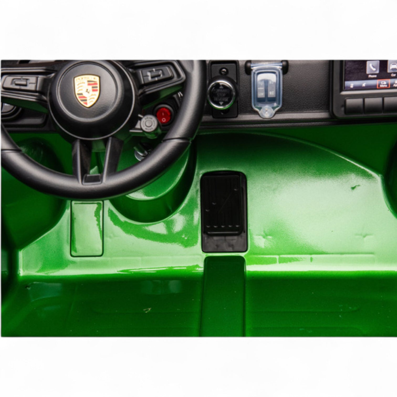 Coche Eléctrico para Niño PORSCHE 911 GT3 24v 4x4 XXL Verde Metalizado c/ MP4, RUEDAS DE GOMA & ASIENTO DE PIEL Y VELUR