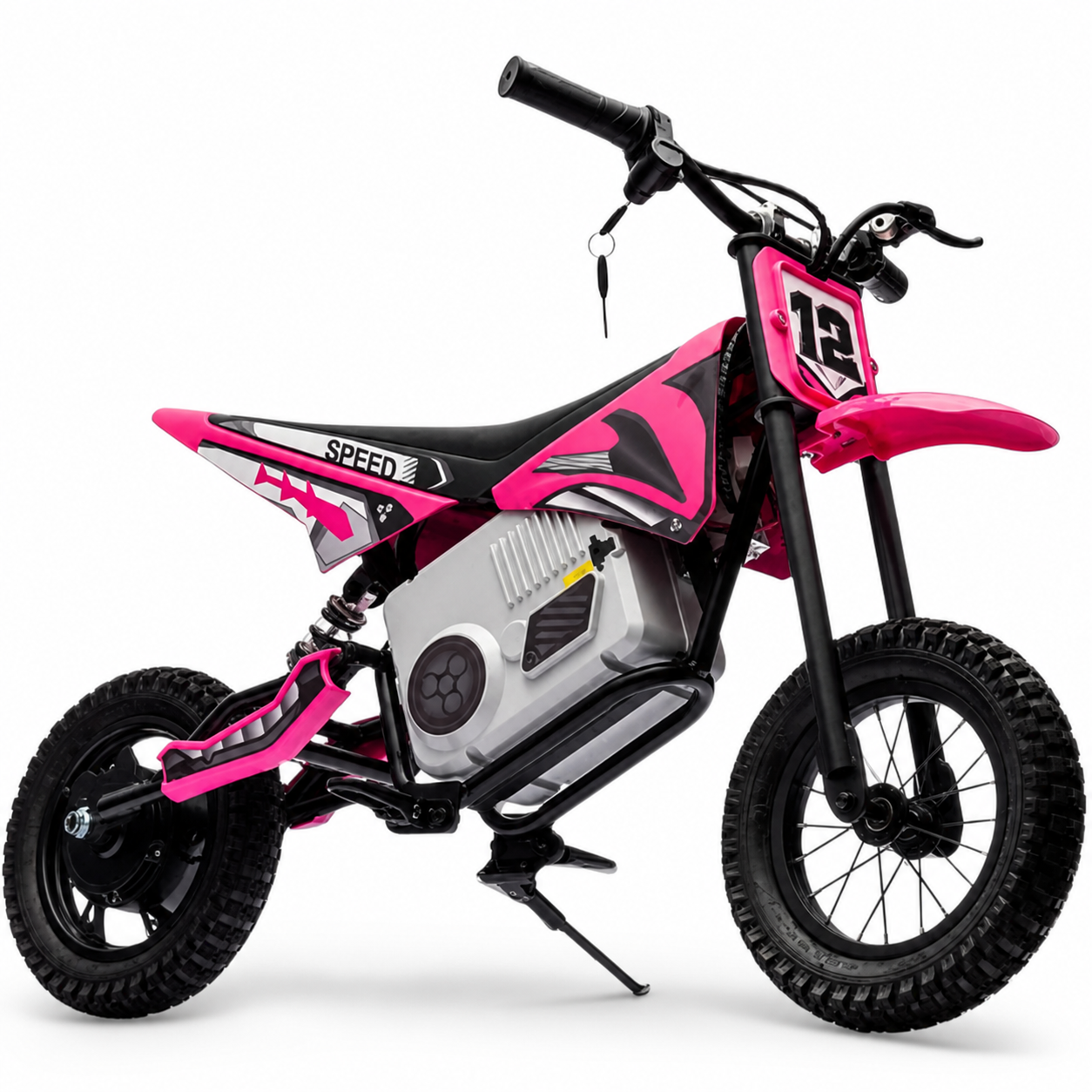 Mota Elétrica para Criança RAPTOR MX 36v Rosa c/ RODAS PNEUMÁTICAS E ASSENTO EM PELE