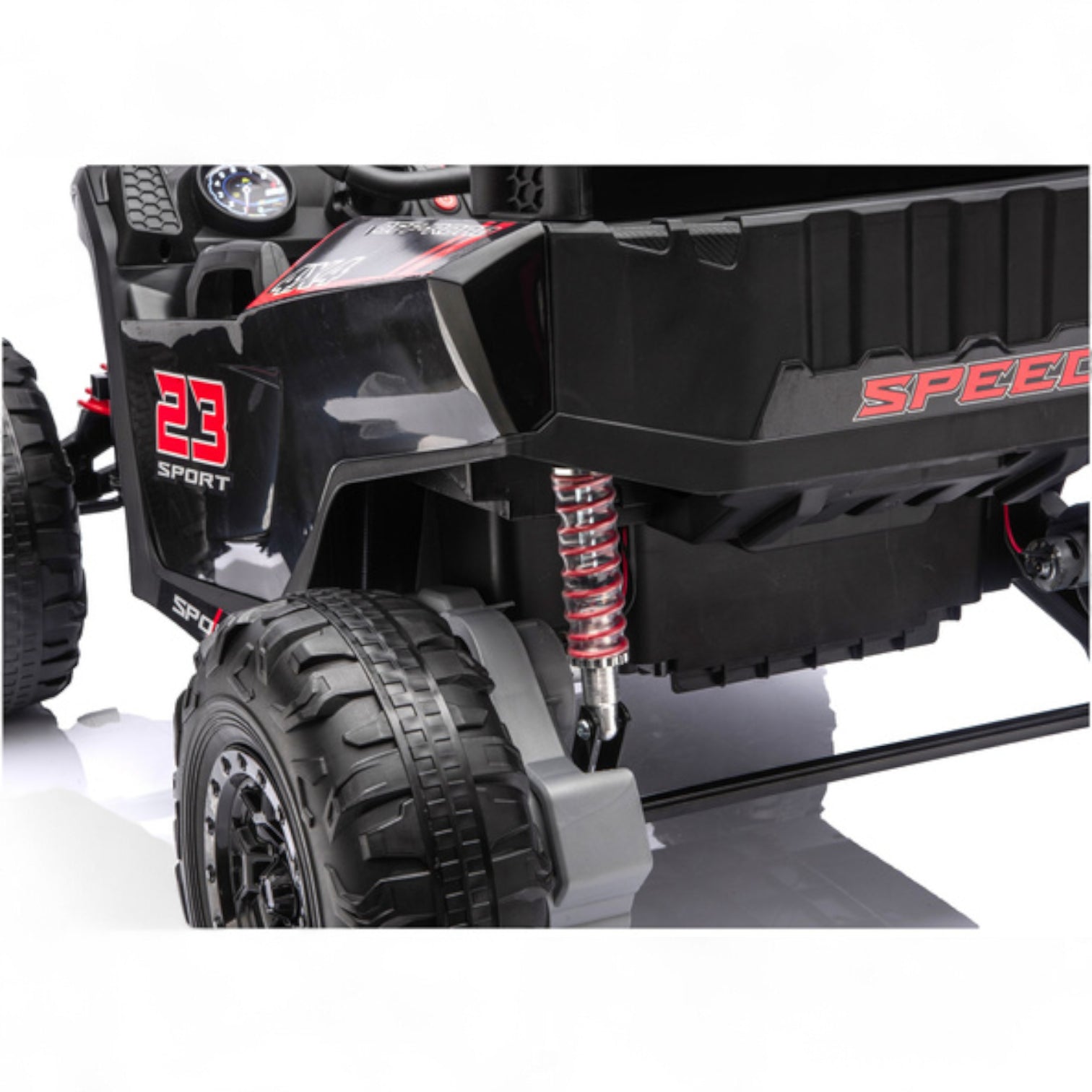Coche Eléctrico para Niño BUGGY TURBO SPORT 4x4 24v Negro c/ RUEDAS DE GOMA & ASIENTO DE PIEL