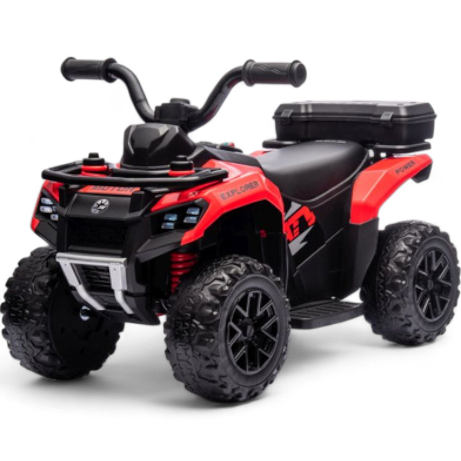 Mini Moto 4 Eléctrica para Niños LITTLE EXPLORER 6v Roja c/ RODAS DE GOMA