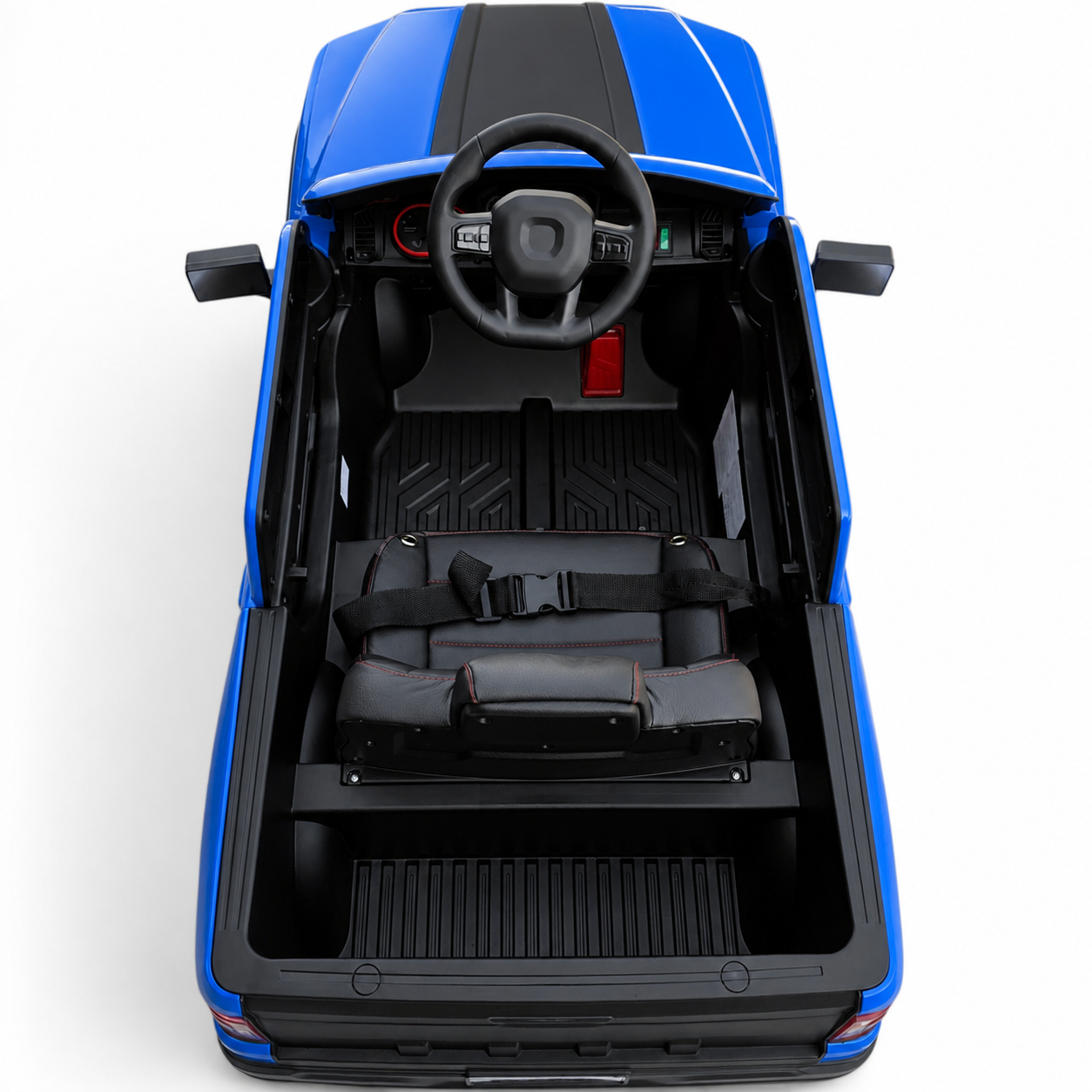 Carro Elétrico para Criança Range Raptor Style 12v Azul c/ RODAS DE BORRACHA & ASSENTO EM PELE