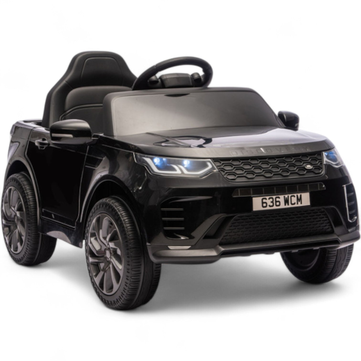 Coche Eléctrico para Niños RANGE ROVER DISCOVERY 12v Negro c/ RUEDAS DE GOMA & ASIENTO DE PIEL