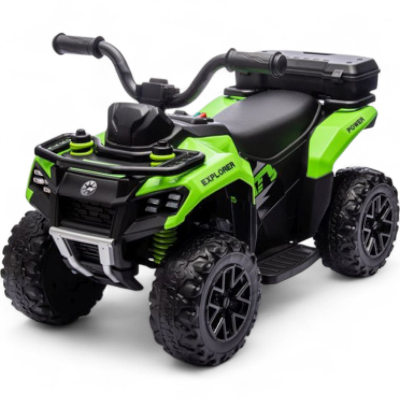 Mini Moto 4 Eléctrica para Niños LITTLE EXPLORER 6v Verde c/ RODAS DE GOMA