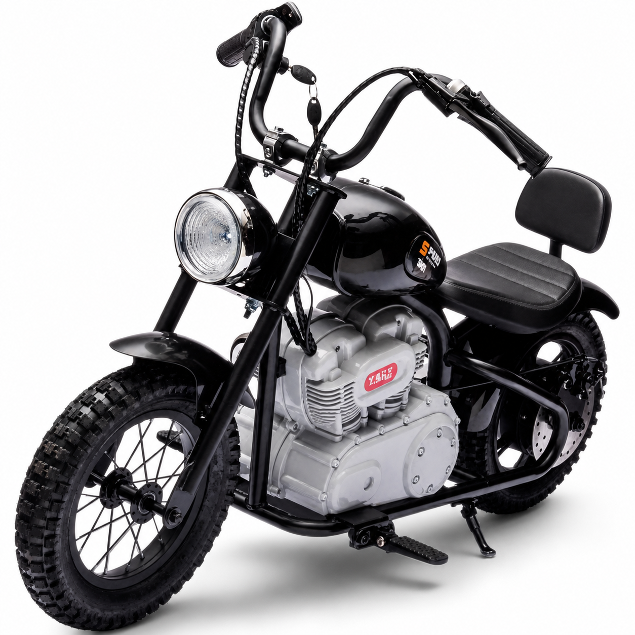 Mota Elétrica para Criança MINI REBEL 36v Preta c/ RODAS PNEUMÁTICAS E ASSENTO EM PELE