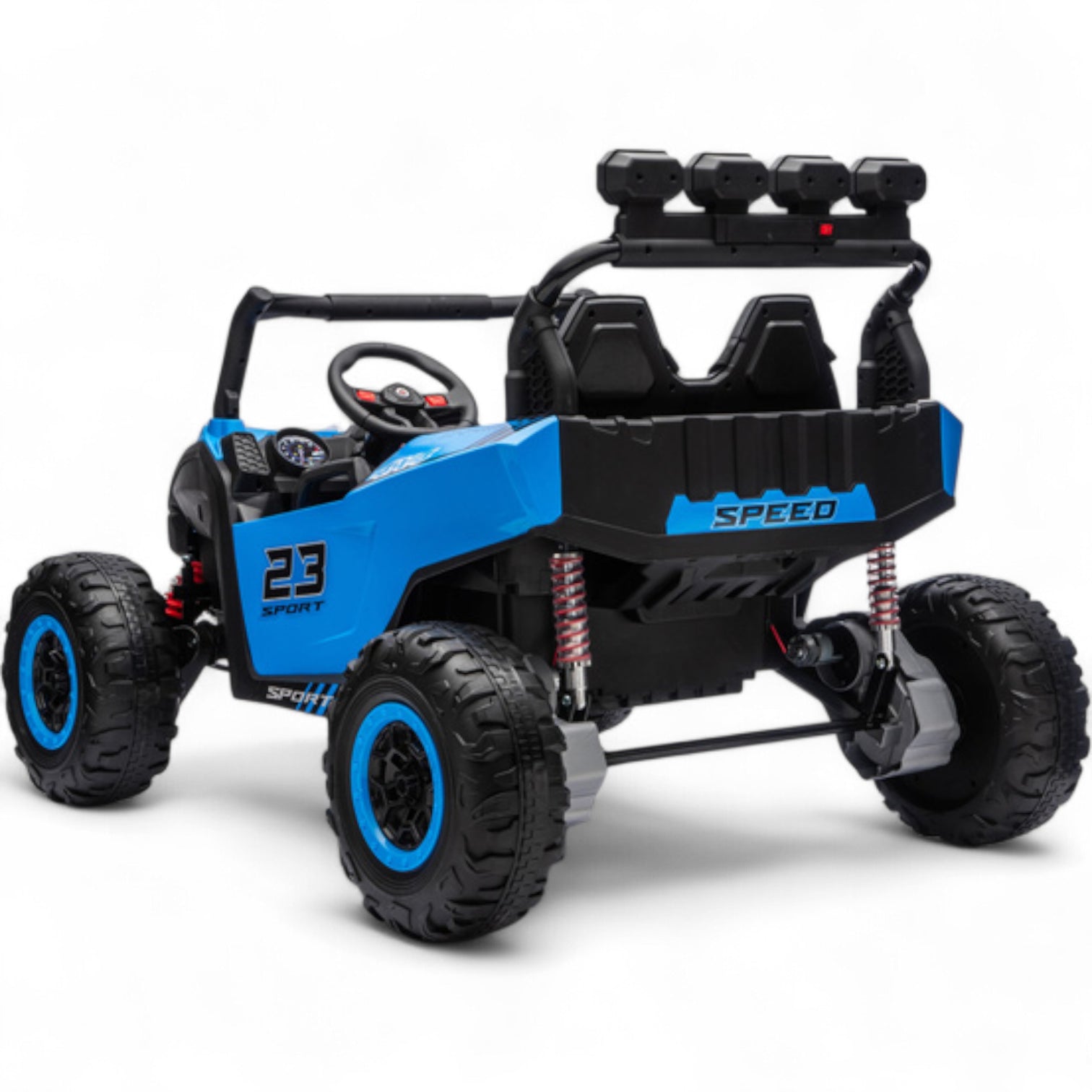 Coche Eléctrico para Niño BUGGY TURBO SPORT 4x4 24v Azul c/ RUEDAS DE GOMA & ASIENTO DE PIEL