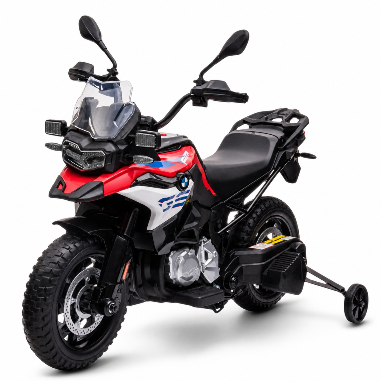 Mota Elétrica para Criança BMW F850 12v Vermelha c/ RODAS DE BORRACHA