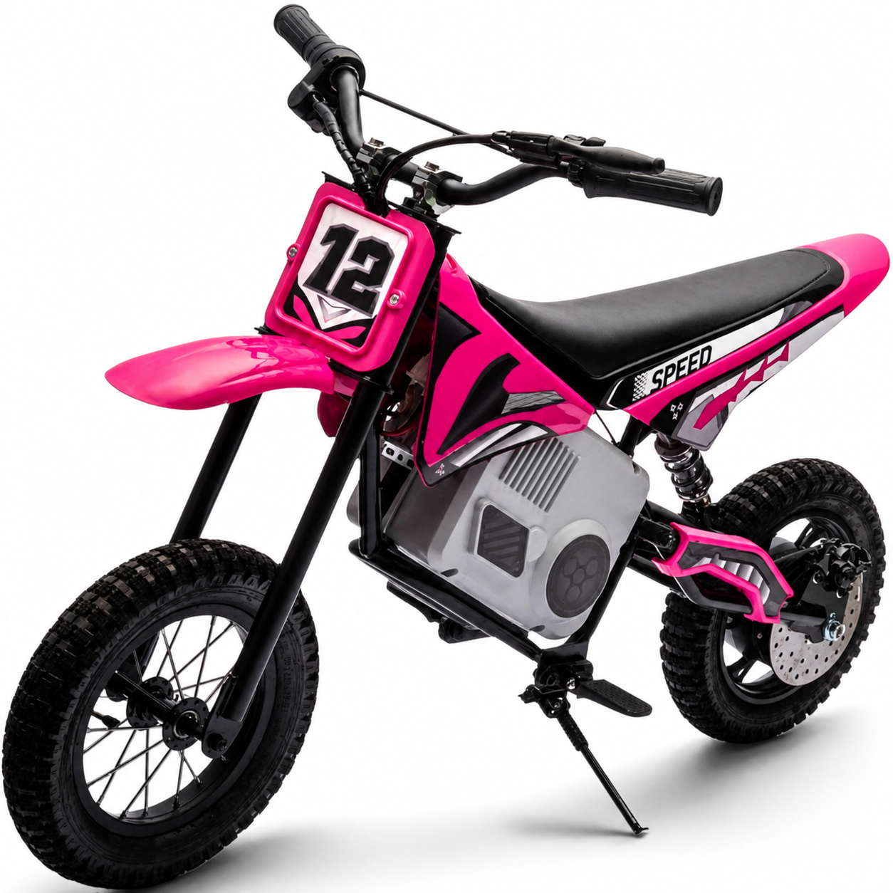 Mota Elétrica para Criança RAPTOR MX 36v Rosa c/ RODAS PNEUMÁTICAS E ASSENTO EM PELE