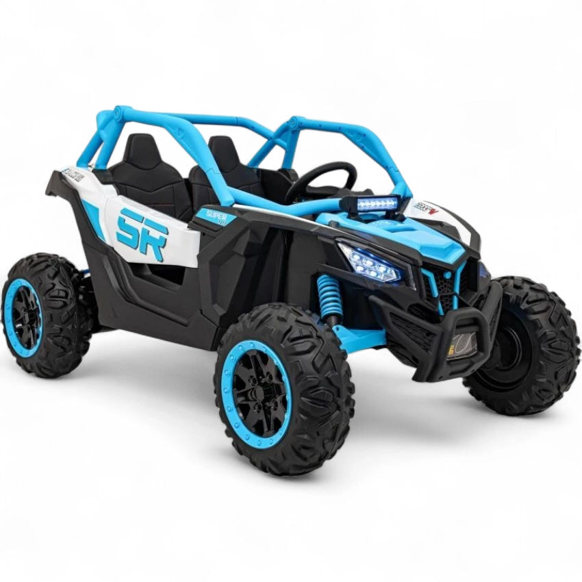 Coche Eléctrico para Niños MAVERICK STYLE RR 4x4 24v Azul c/ RUEDAS DE GOMA & ASIENTO DE PIEL