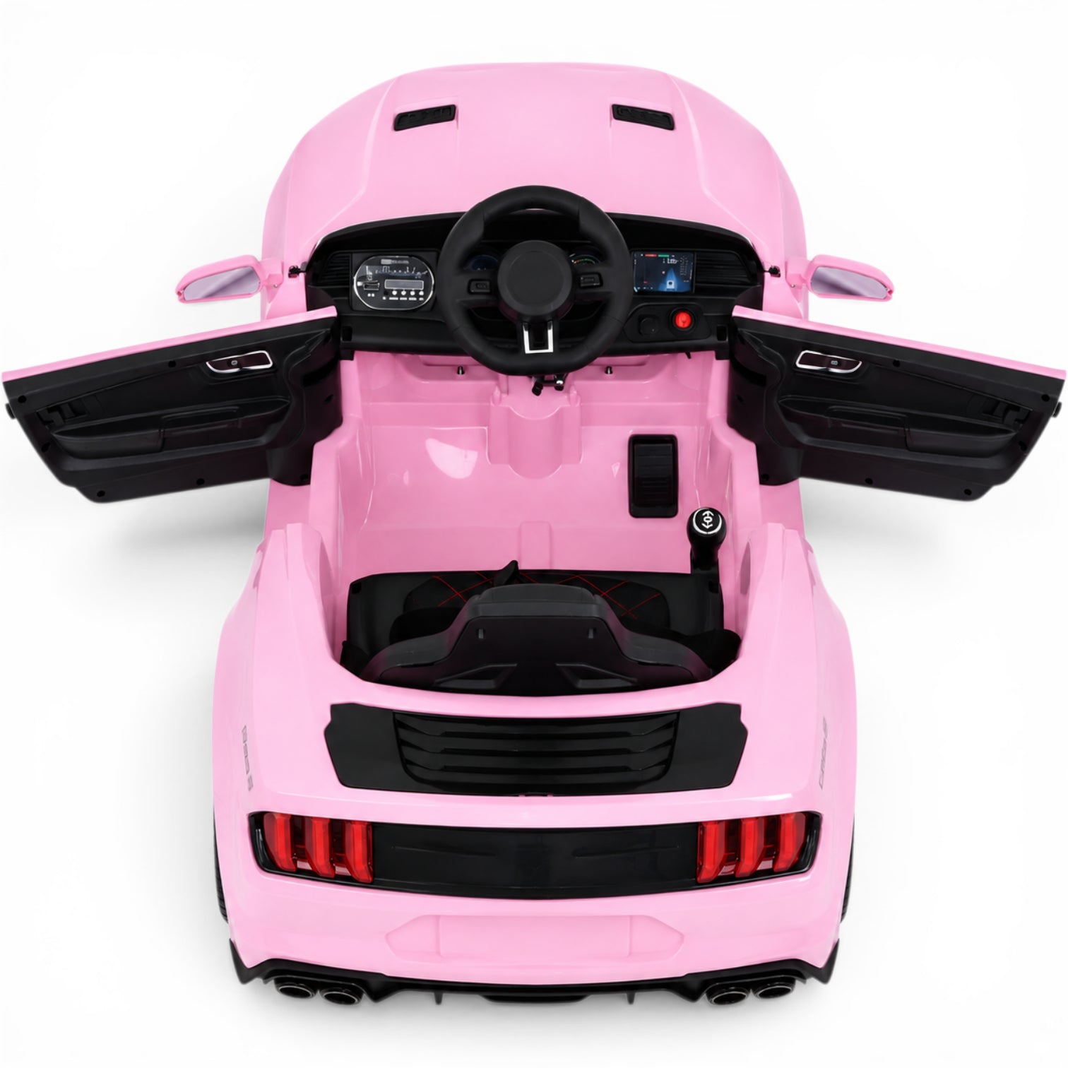 Carro Elétrico para Criança GT Style Rosa 12v c/ RODAS DE BORRACHA & ASSENTO EM PELE