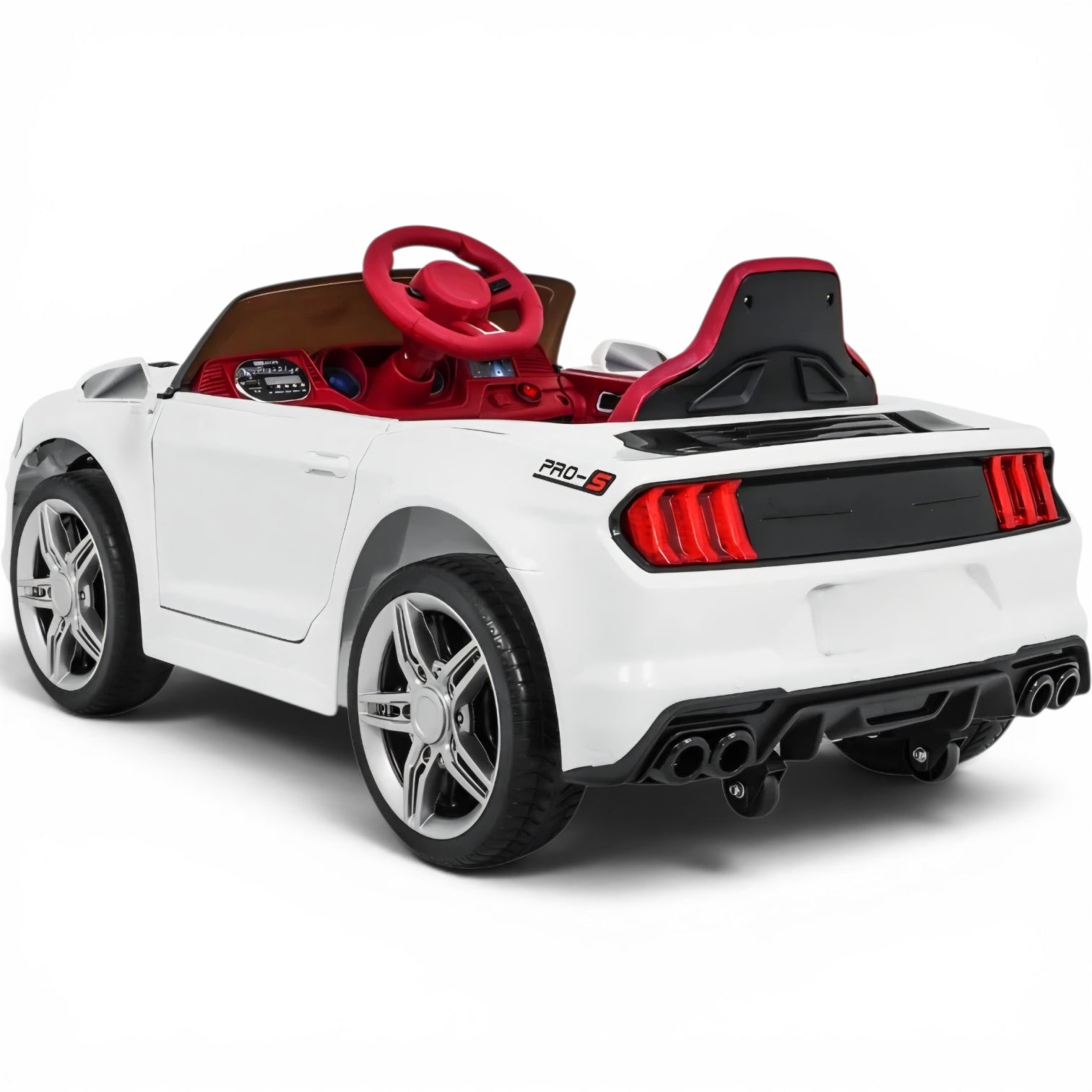 Carro Elétrico para Criança GT Style Branco 12v c/ RODAS DE BORRACHA & ASSENTO EM PELE