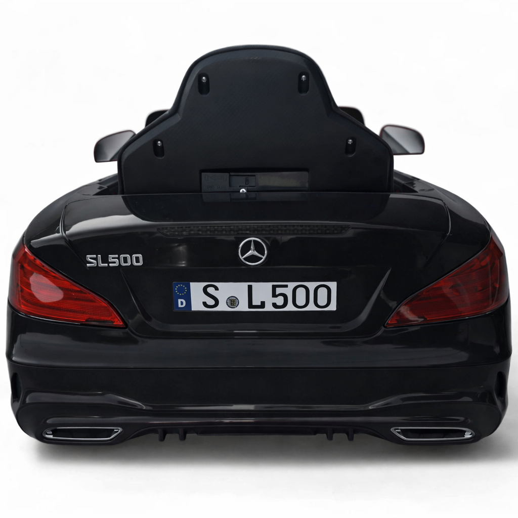 Coche Eléctrico para Niño MERCEDES SL500 12V Negro c/ RUEDAS DE GOMA & ASIENTO DE PIEL