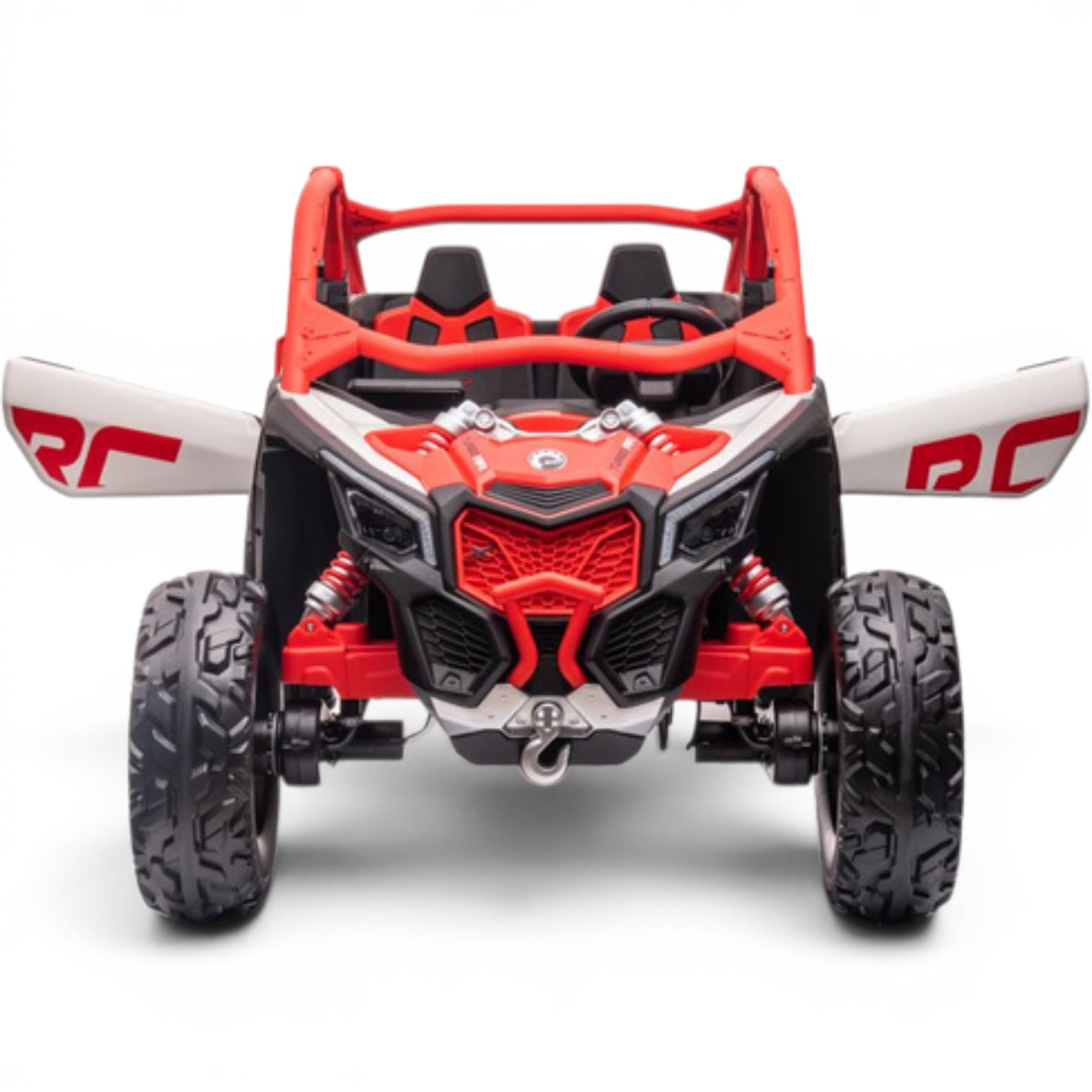 Coche Eléctrico para Niño CAN-AM MAVERICK TURBO RR 4x4 24v Naranja c/ RUEDAS DE GOMA & ASIENTO DE PIEL