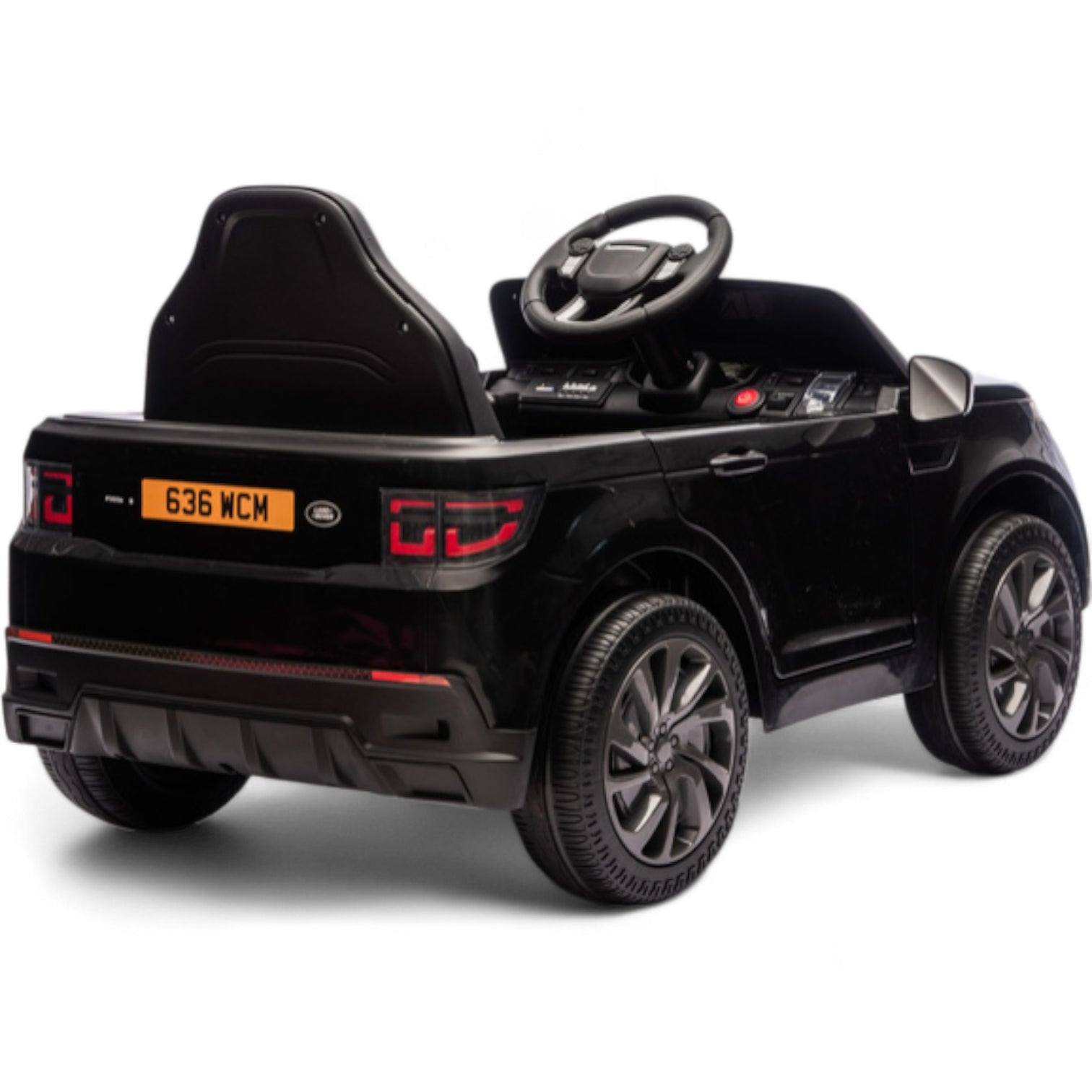 Coche Eléctrico para Niños RANGE ROVER DISCOVERY 12v Negro c/ RUEDAS DE GOMA & ASIENTO DE PIEL