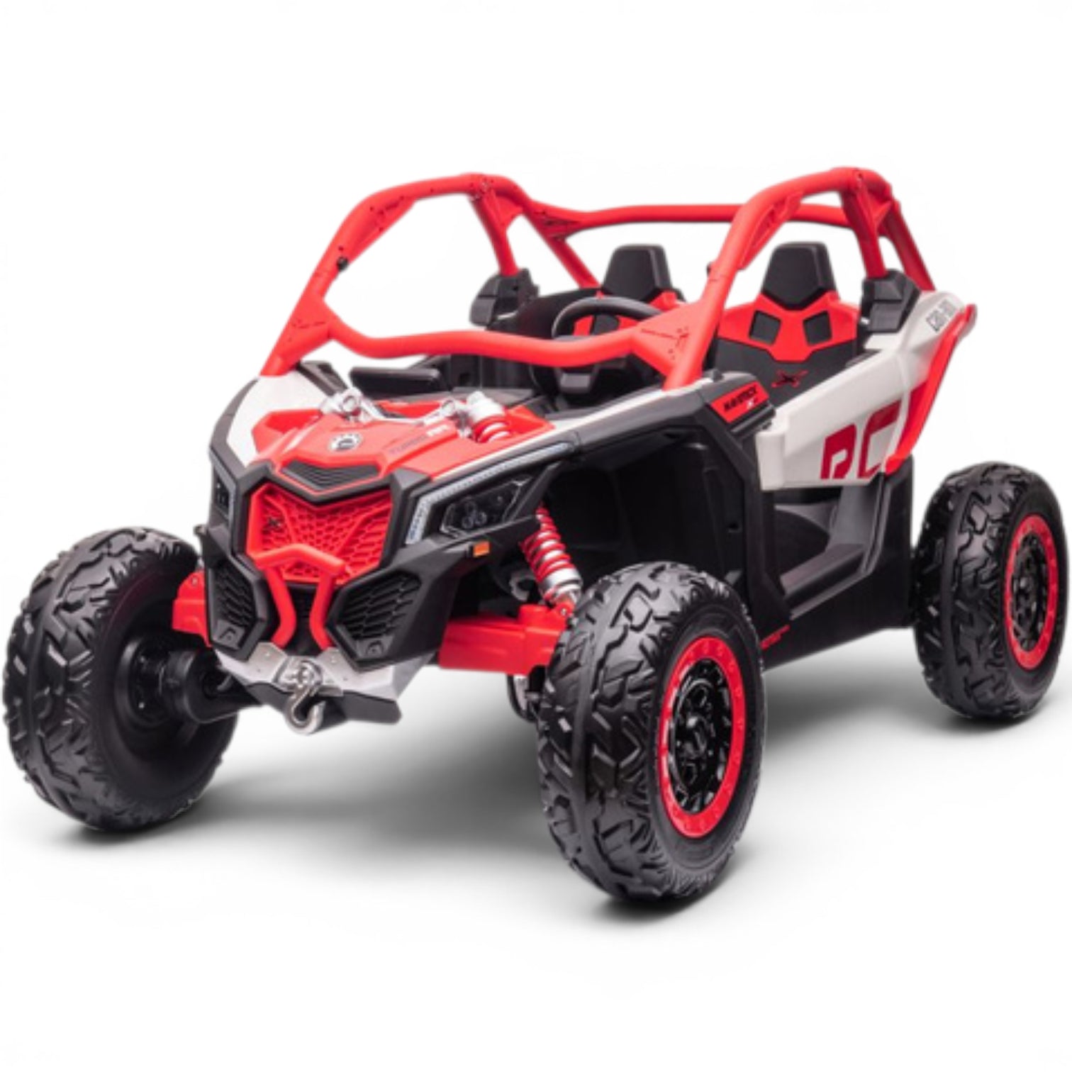 Coche Eléctrico para Niño CAN-AM MAVERICK TURBO RR 4x4 24v Naranja c/ RUEDAS DE GOMA & ASIENTO DE PIEL