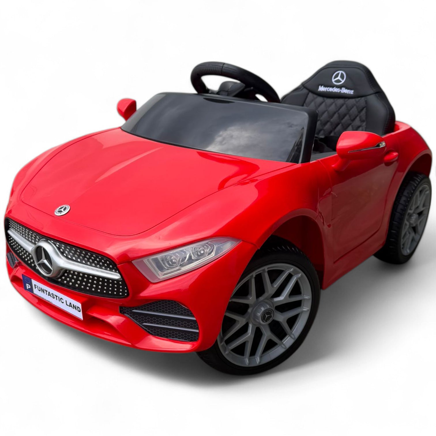 Coche Eléctrico para niño MERCEDES CLS 350 12v Rojo c/ RUEDAS DE GOMA & ASIENTO DE PIEL