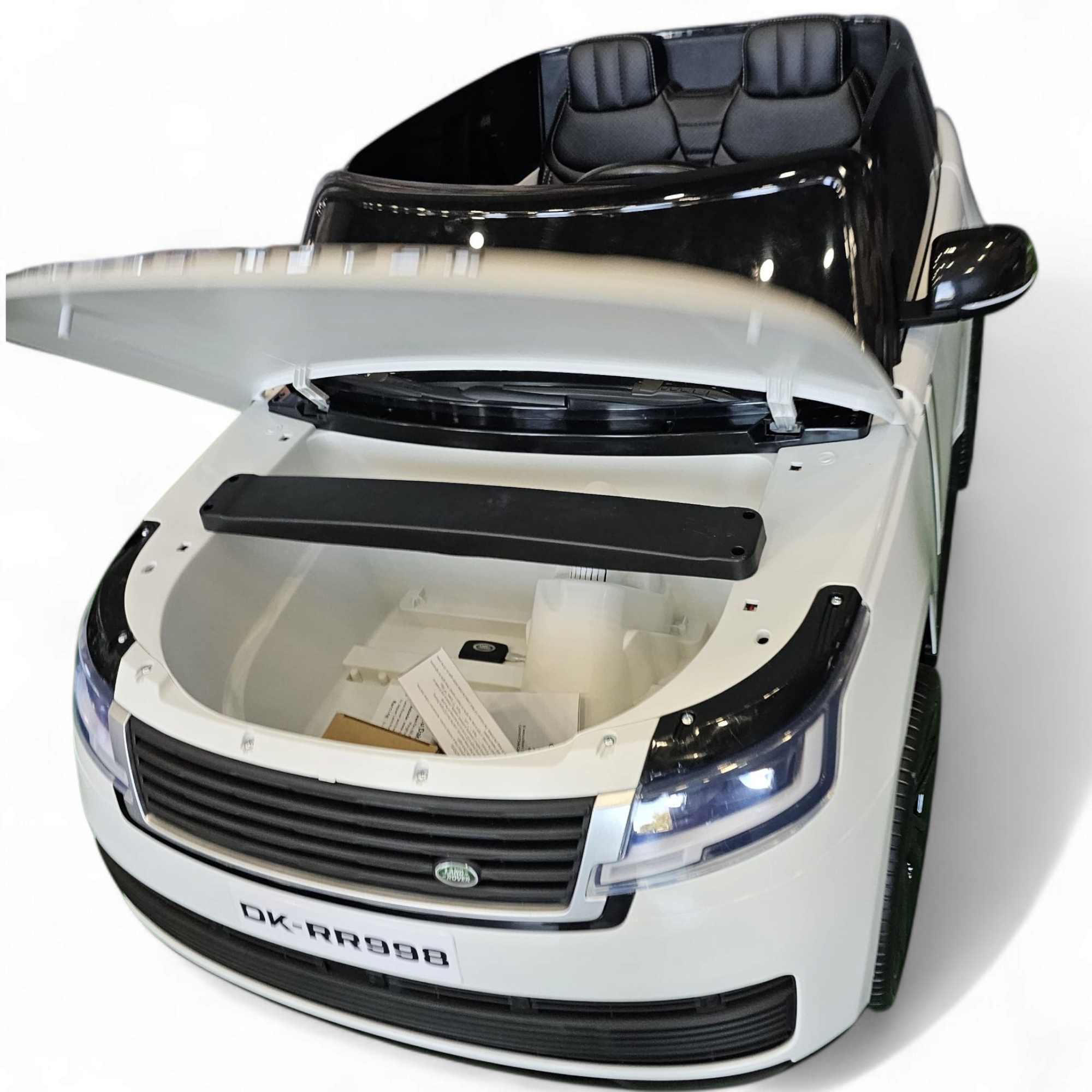 Coche eléctrico para niños RANGE ROVER SV Blanco 2 Plazas 24v c/ RUEDAS DE GOMA & ASIENTO DE PIEL