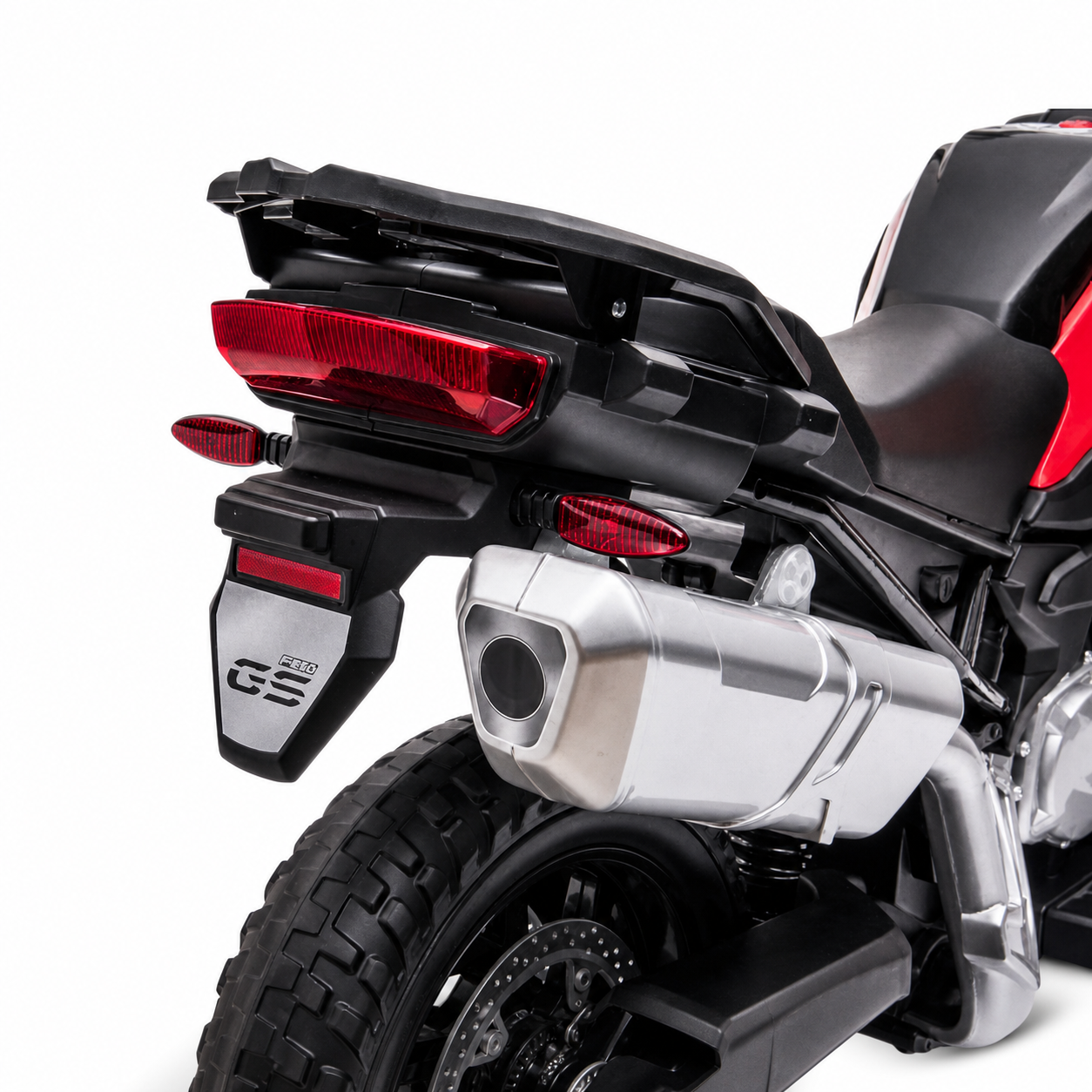 Mota Elétrica para Criança BMW F850 12v Vermelha c/ RODAS DE BORRACHA