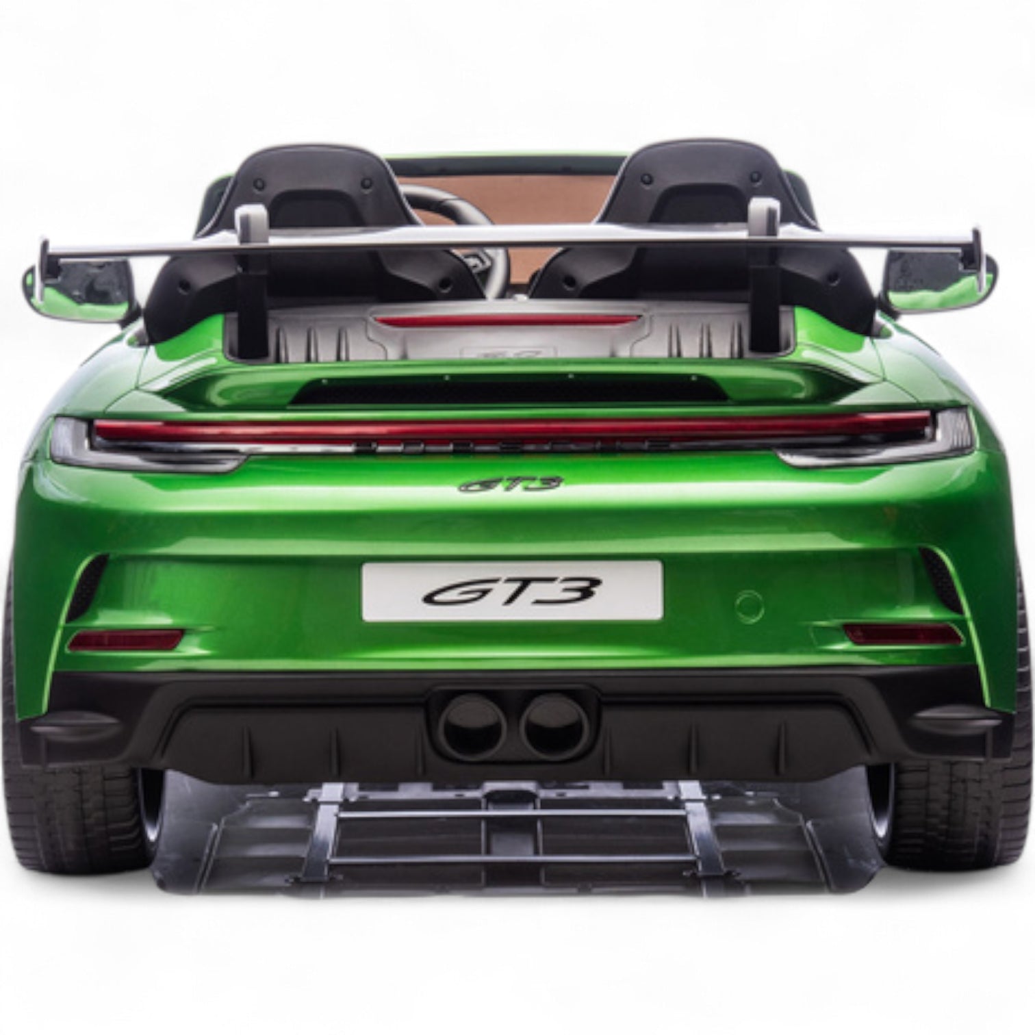 Coche Eléctrico para Niño PORSCHE 911 GT3 24v 4x4 XXL Verde Metalizado c/ MP4, RUEDAS DE GOMA & ASIENTO DE PIEL Y VELUR