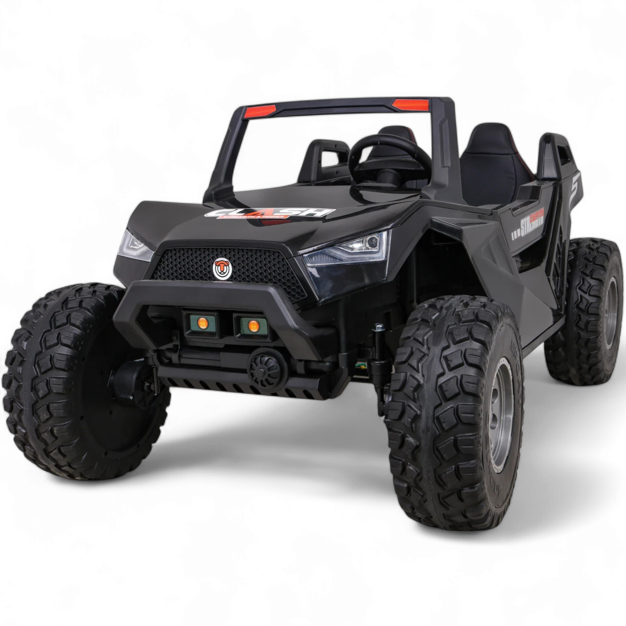 Coche Eléctrico para Niño BUGGY CLASH 4x4 24v Negro 2 LUGARES, RUEDAS DE GOMA & ASIENTO DE PIEL