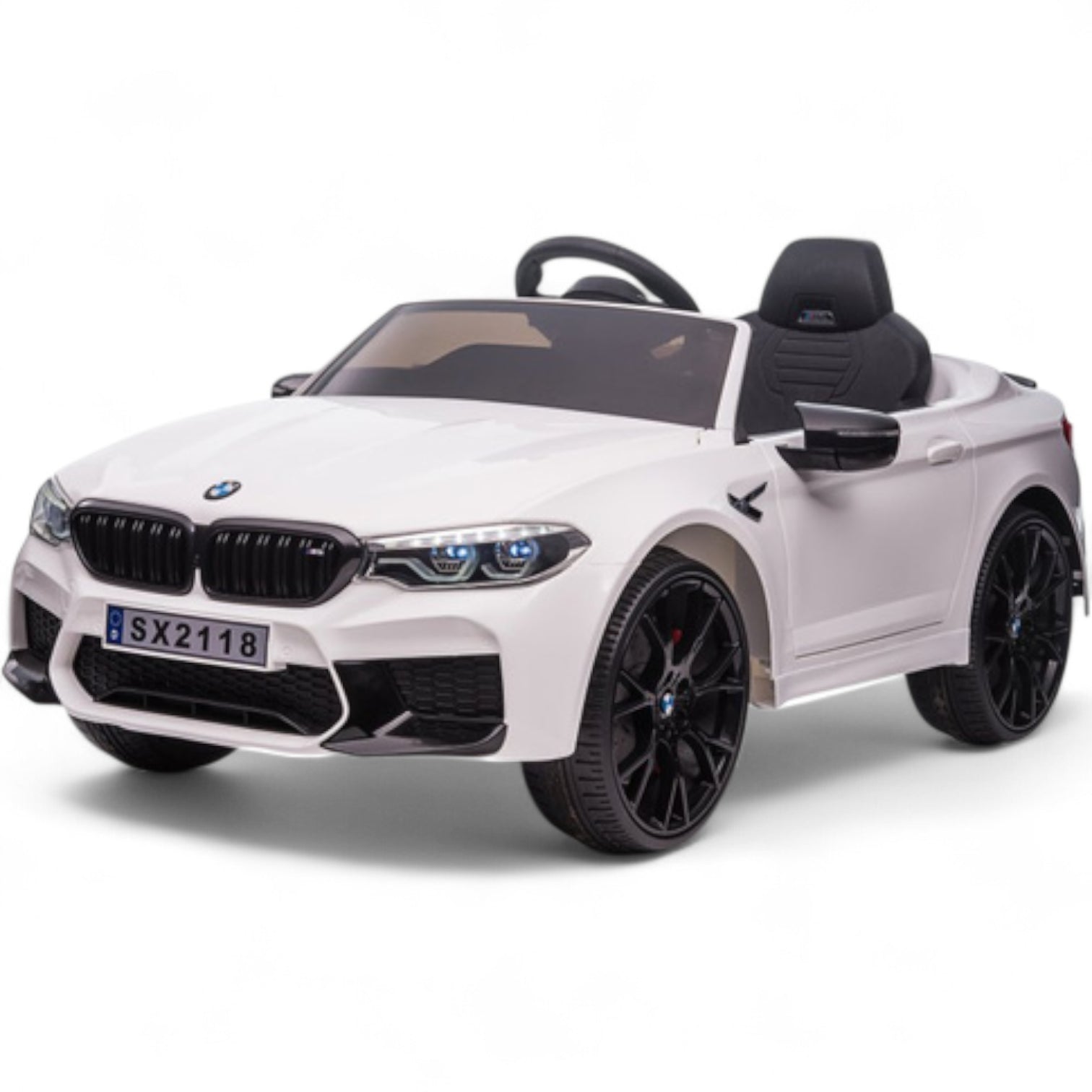 Coche Eléctrico para Niños BMW M5 DRIFT 24v Blanco c/ RUEDAS DE GOMA & ASIENTO DE PIEL