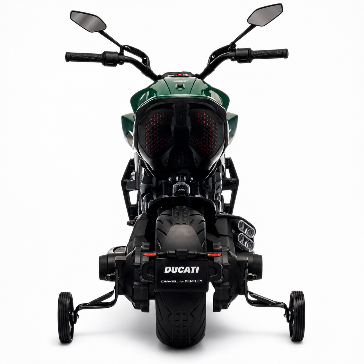 Mota Elétrica para Criança DUCATI DIAVEL V4 12v Verde c/ RODAS DE BORRACHA