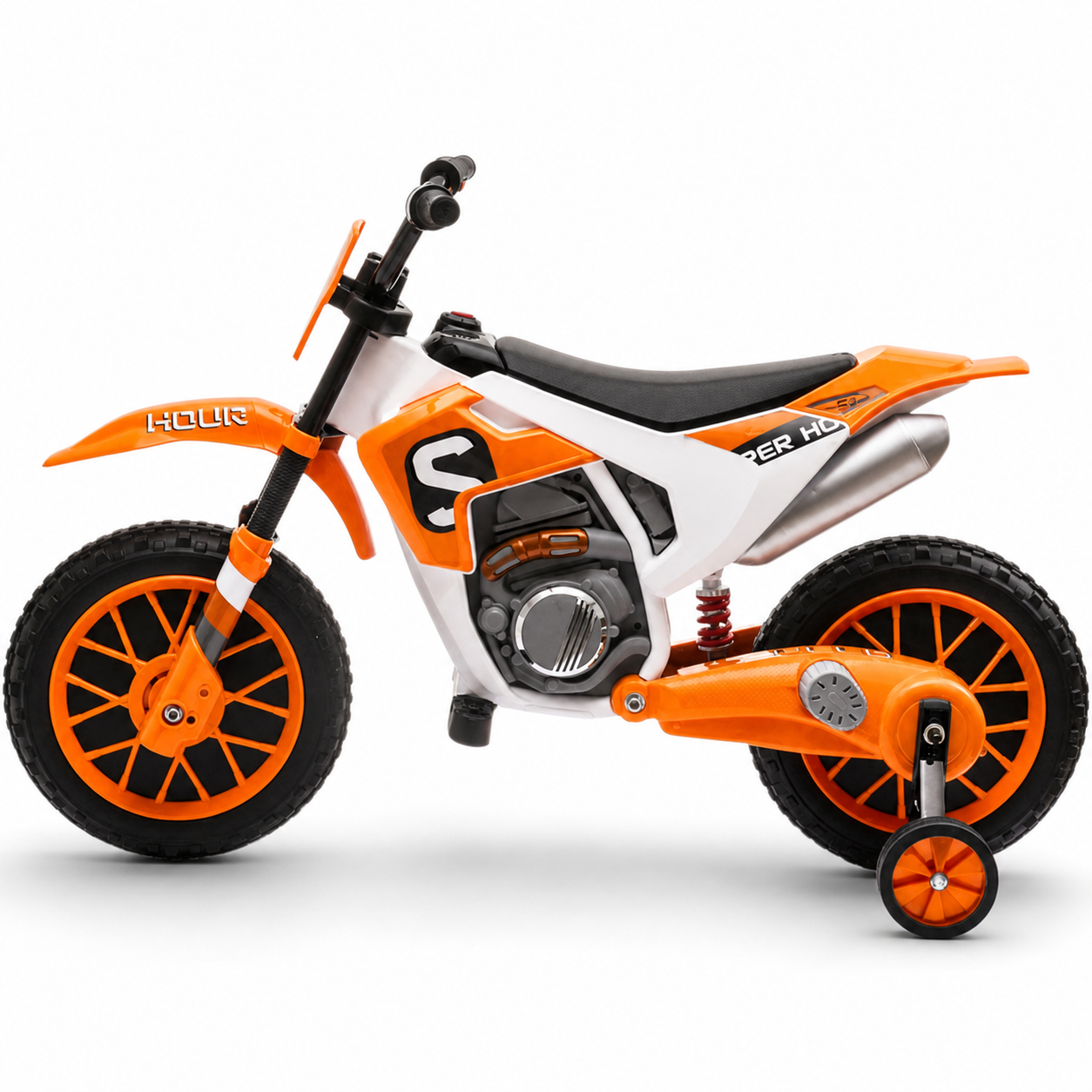 Mota Elétrica para Criança CROSS BLAZE 12v Laranja c/ RODAS DE BORRACHA