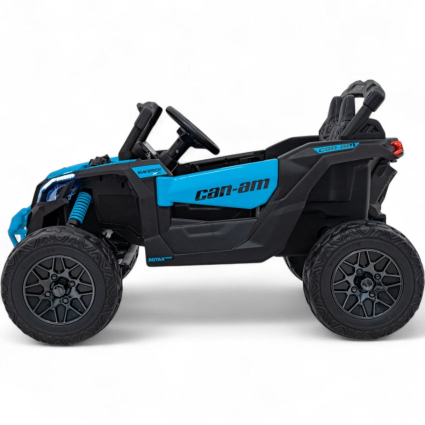 Coche Eléctrico para Niños CAN-AM MAVERICK 4x4 24v Azul c/ RUEDAS DE GOMA & ASIENTO DE PIEL