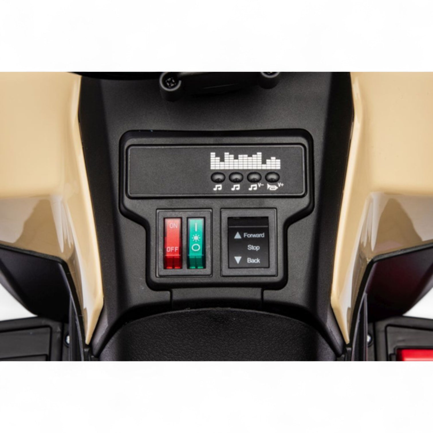 Mini Moto 4 Eléctrica para Niños LITTLE EXPLORER 6v Khaki c/ RODAS DE GOMA