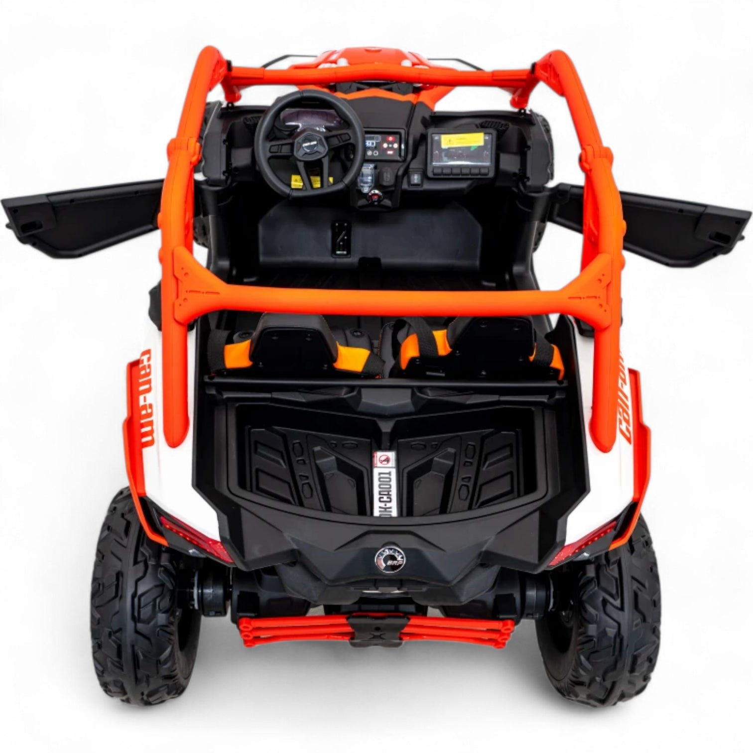 Coche Eléctrico para Niño CAN-AM MAVERICK TURBO RR 4x4 24v Naranja c/ RUEDAS DE GOMA & ASIENTO DE PIEL