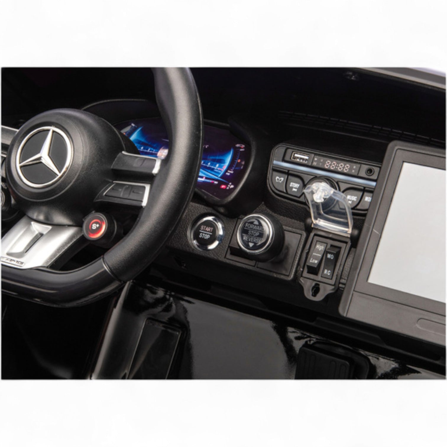 Coche Eléctrico para Niño MERCEDES GT63 24v STRONG XXL Negro Metalizado c/ MP4, RUEDAS DE GOMA & ASIENTO DE PIEL